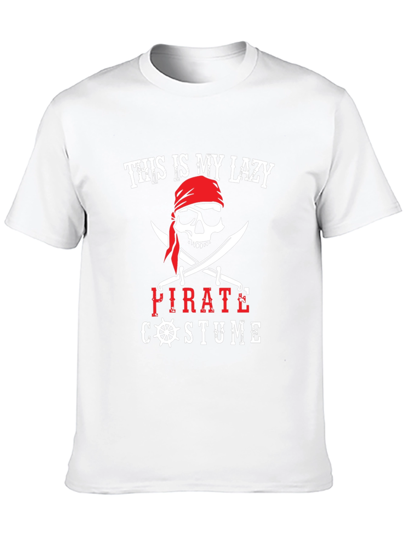 Black Lazy Pirate Costume T-Shirt view 10