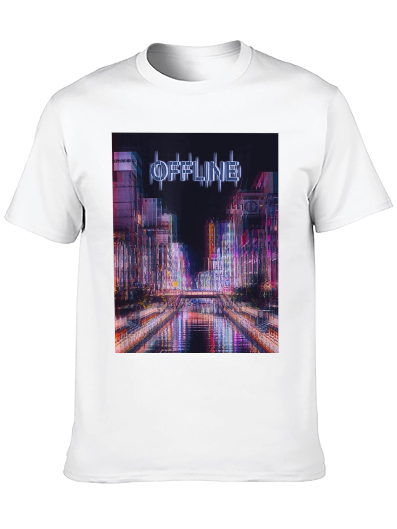 Black Offline Cityscape Graphic T-Shirt view 10
