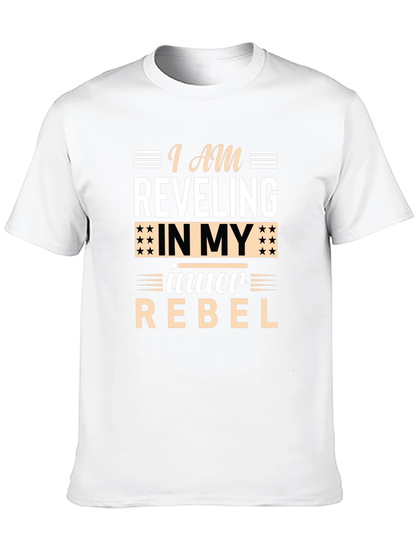 Black Inner Rebel T-Shirt - Black Crew Neck Tee view 10