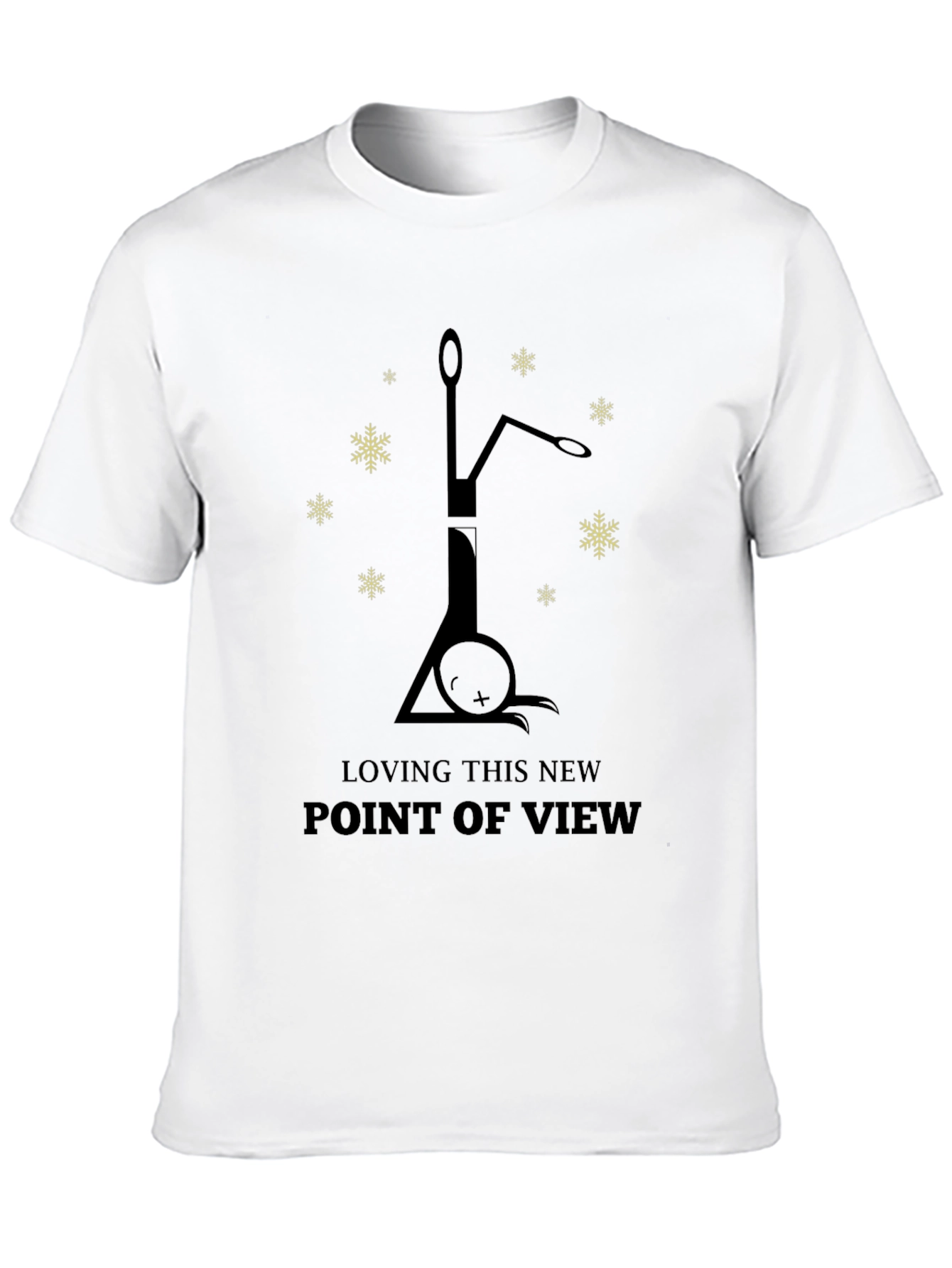 Black Upside Down Cat T-Shirt - New Point of View view 10