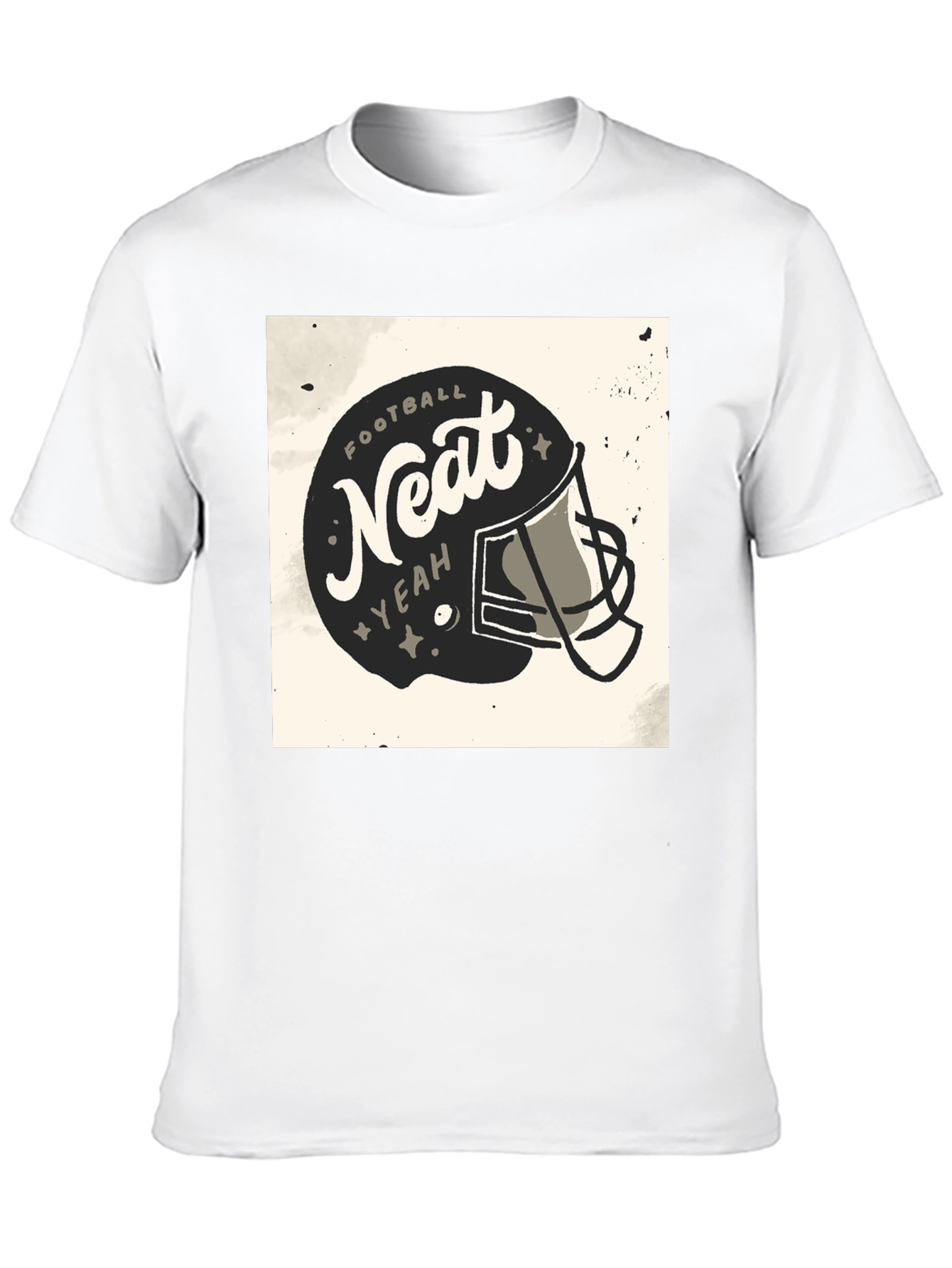 Black Football Neat Yeah Graphic T-Shirt - Sport Casual Tee view 10