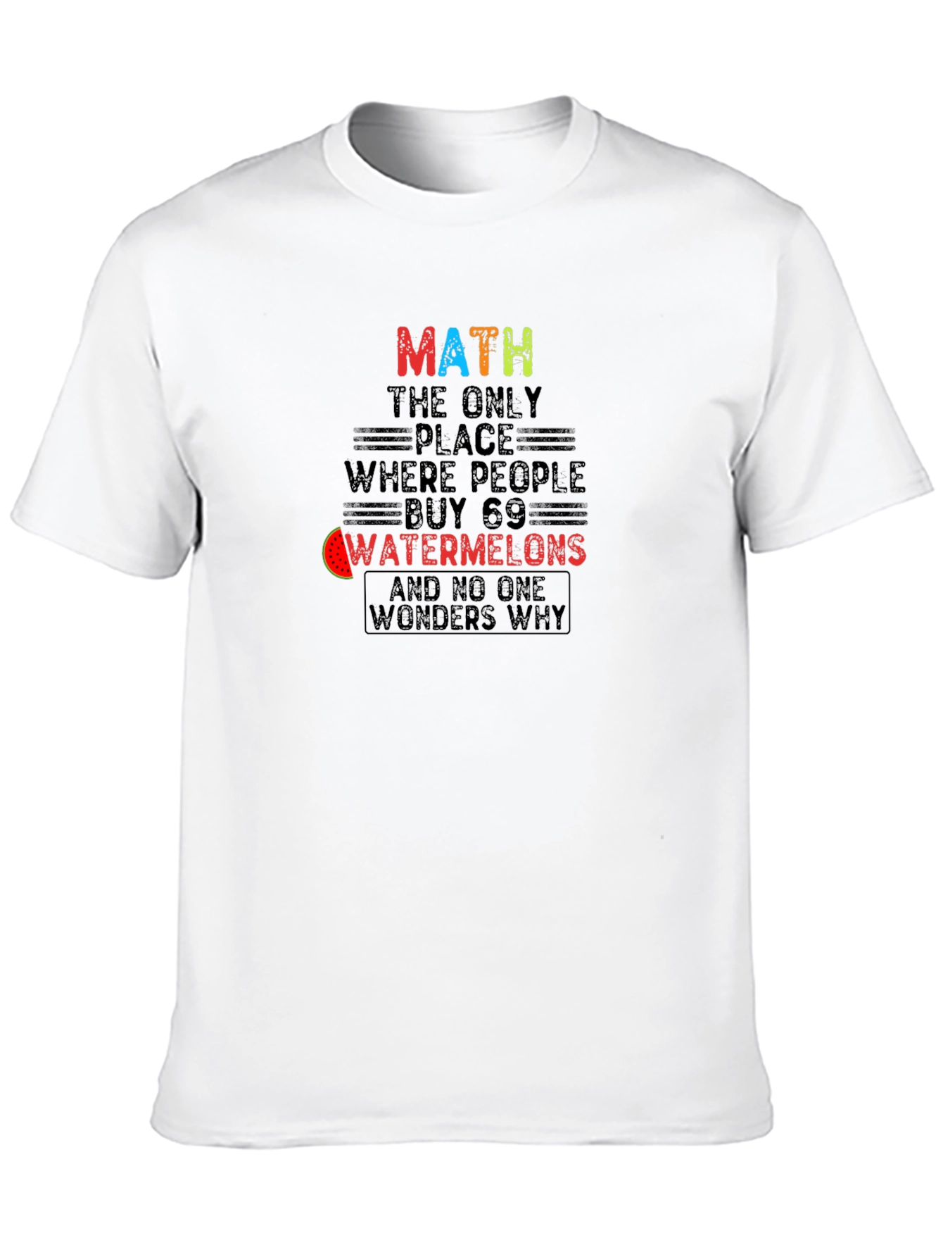 Black Math Watermelons T-Shirt Funny Math Lover Tee view 10
