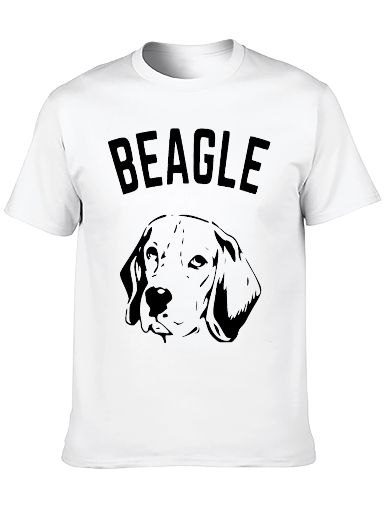 Black Beagle Dog Graphic Print Men's T-Shirt view 10