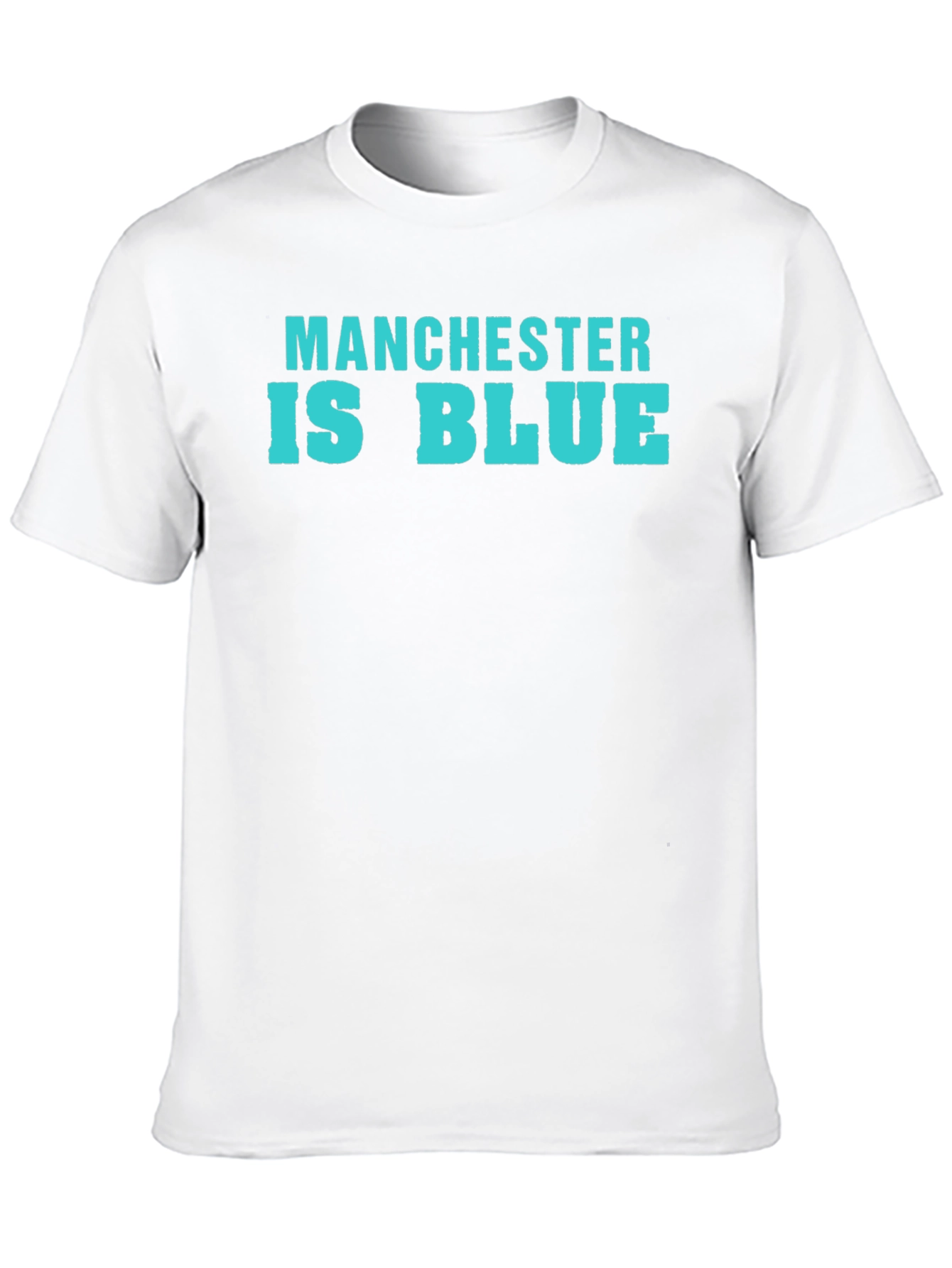 Black Manchester Is Blue T-Shirt view 10