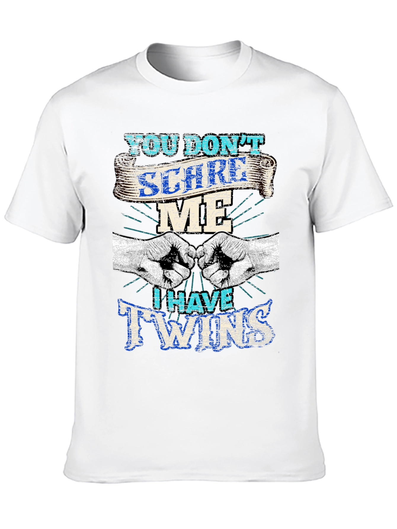 Black You Don't Scare Me I Have Twins T-Shirt view 10