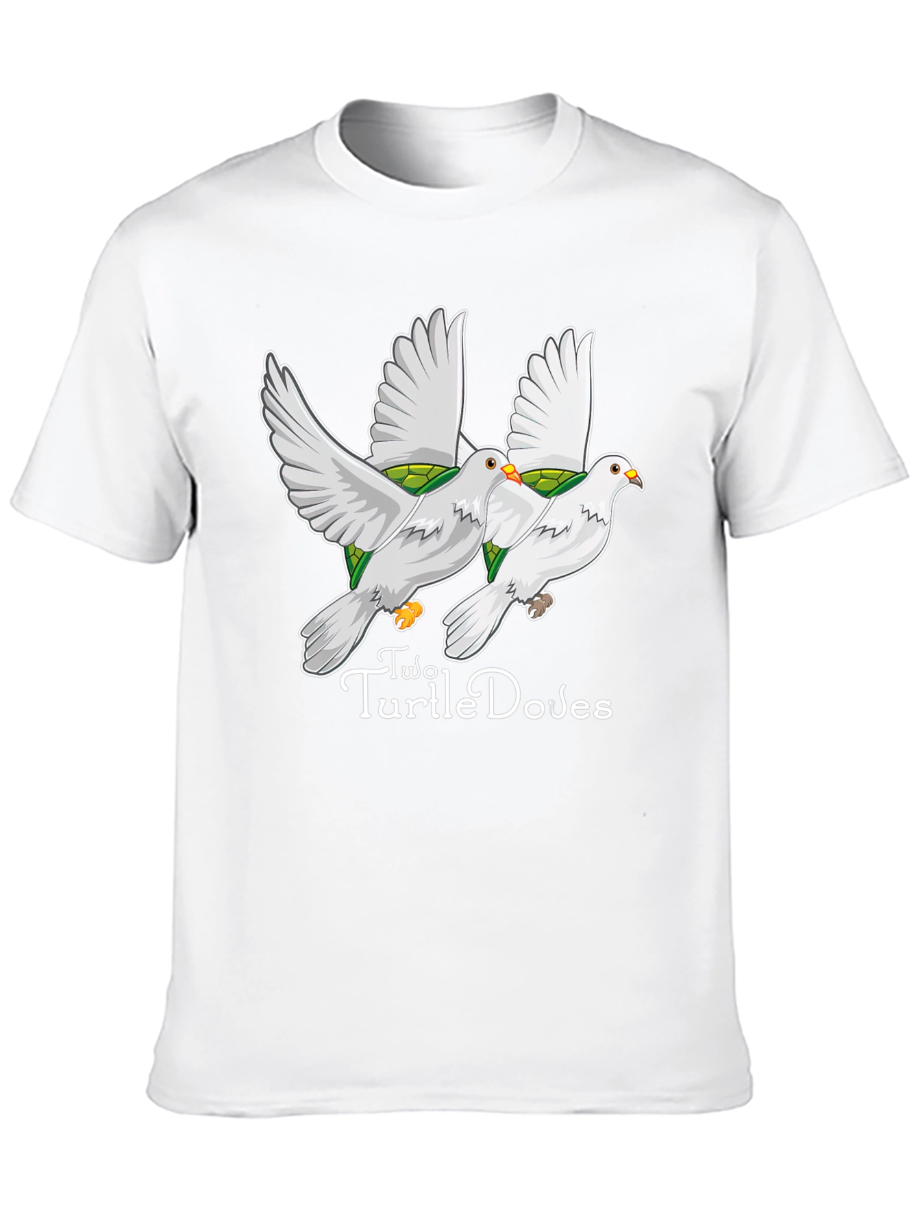 Black Two Turtle Doves Graphic Tee - Unique Design view 10