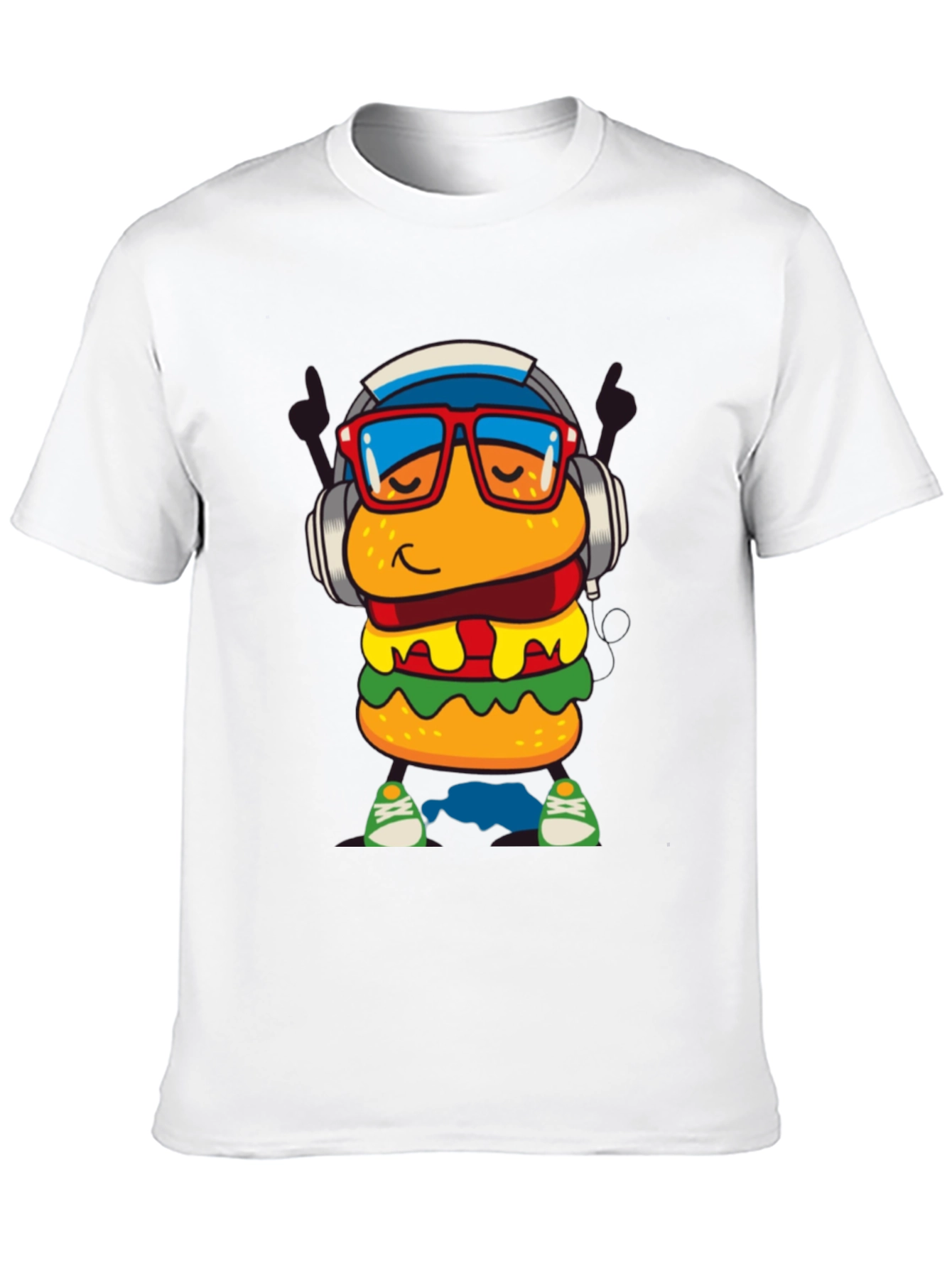 Black Burger Dude Graphic Tee - Black Short Sleeve view 10
