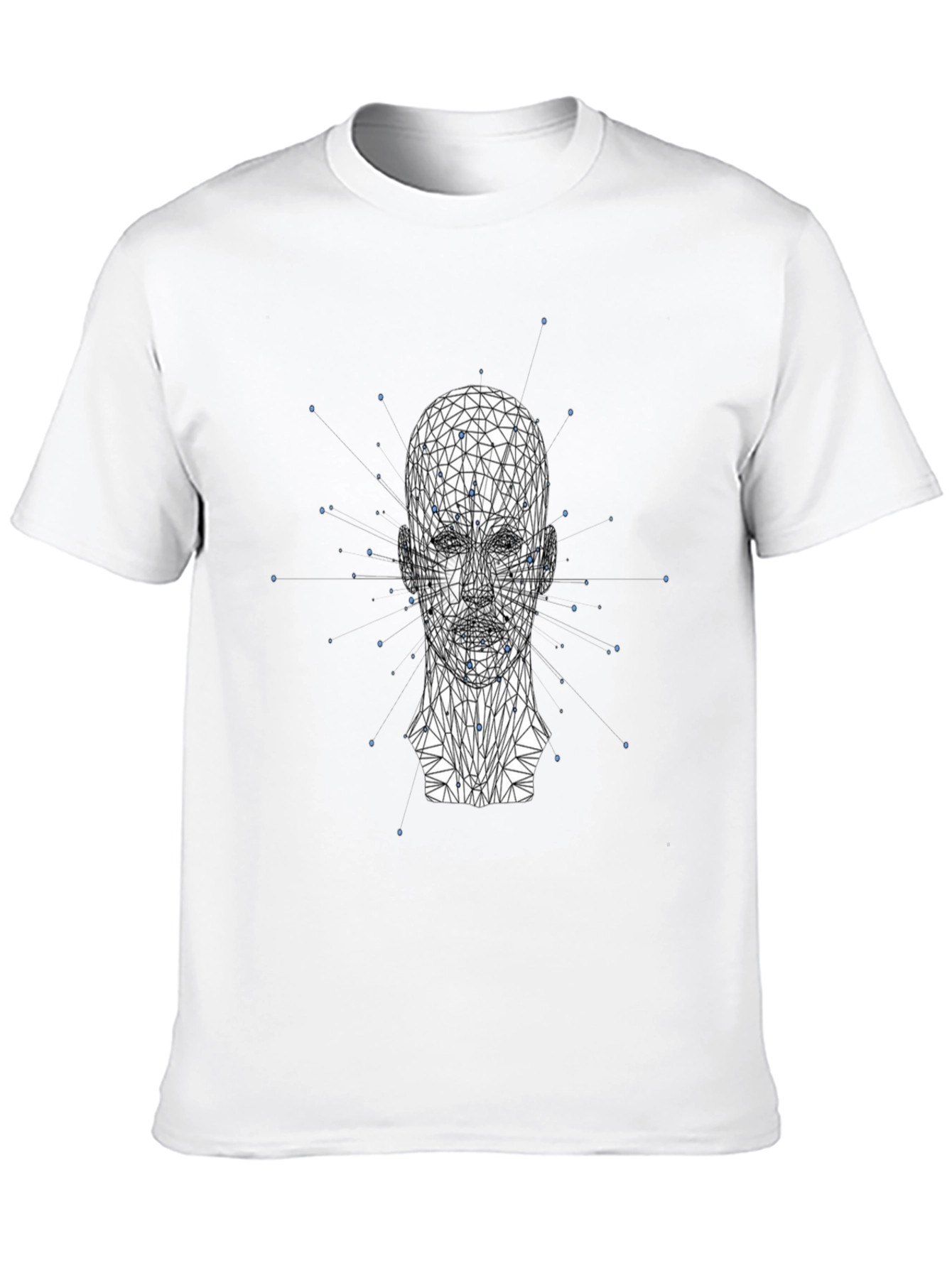 Black Geometric Head T-Shirt - Modern Style view 10