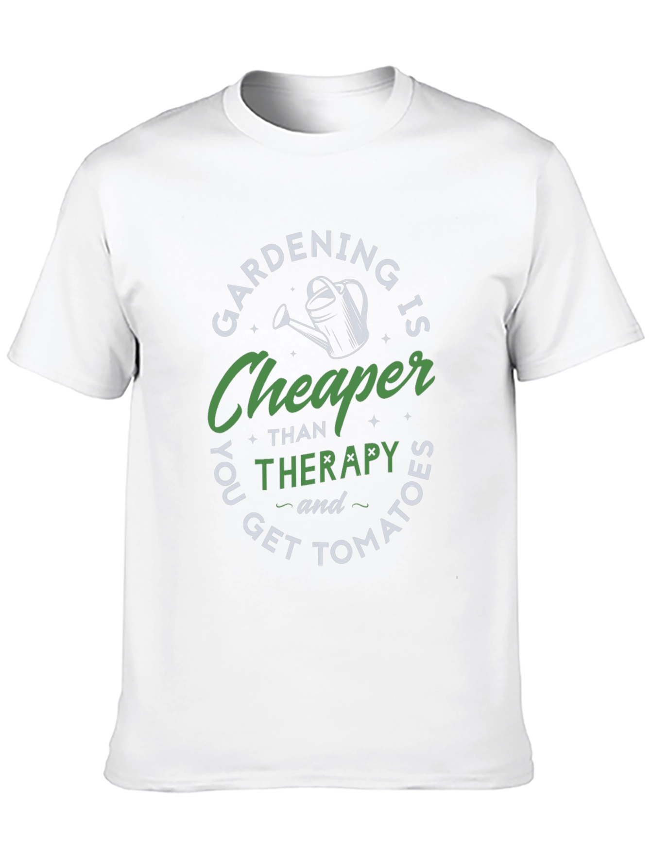 Black Gardening is Cheaper Therapy T-Shirt view 10
