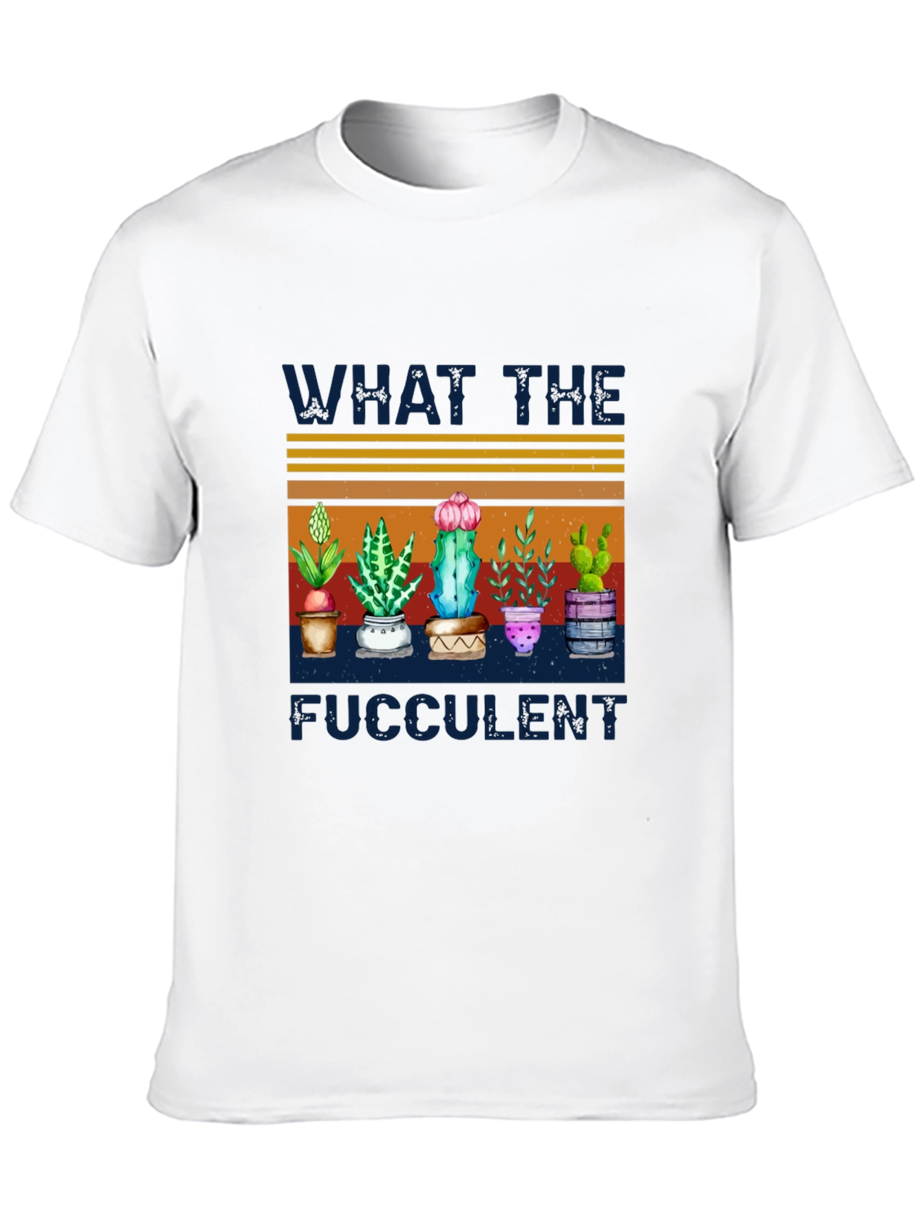 Black Funny Succulent Plant T-Shirt - What The Fucculent view 10