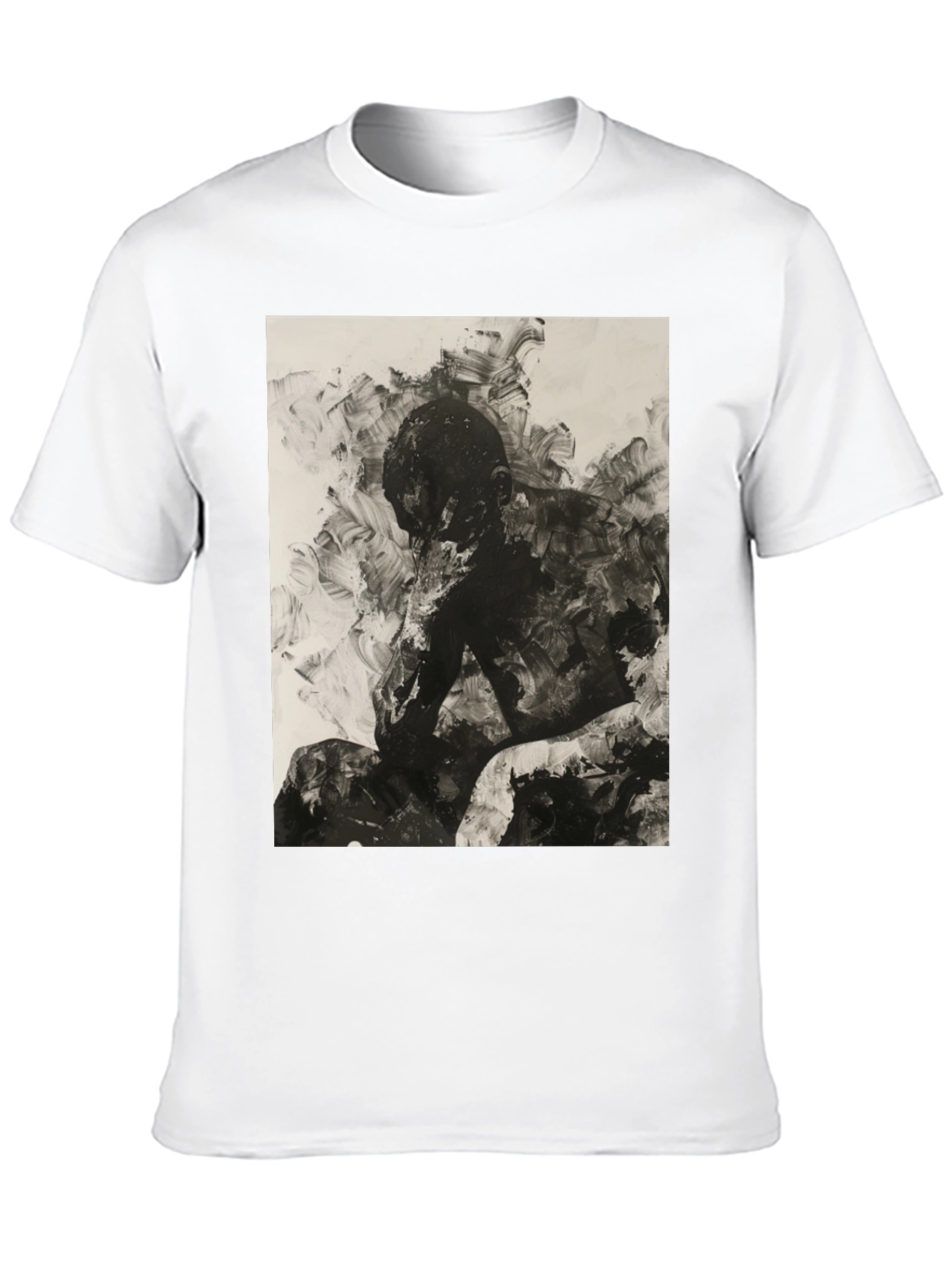 Black Abstract Art Black T-Shirt view 10