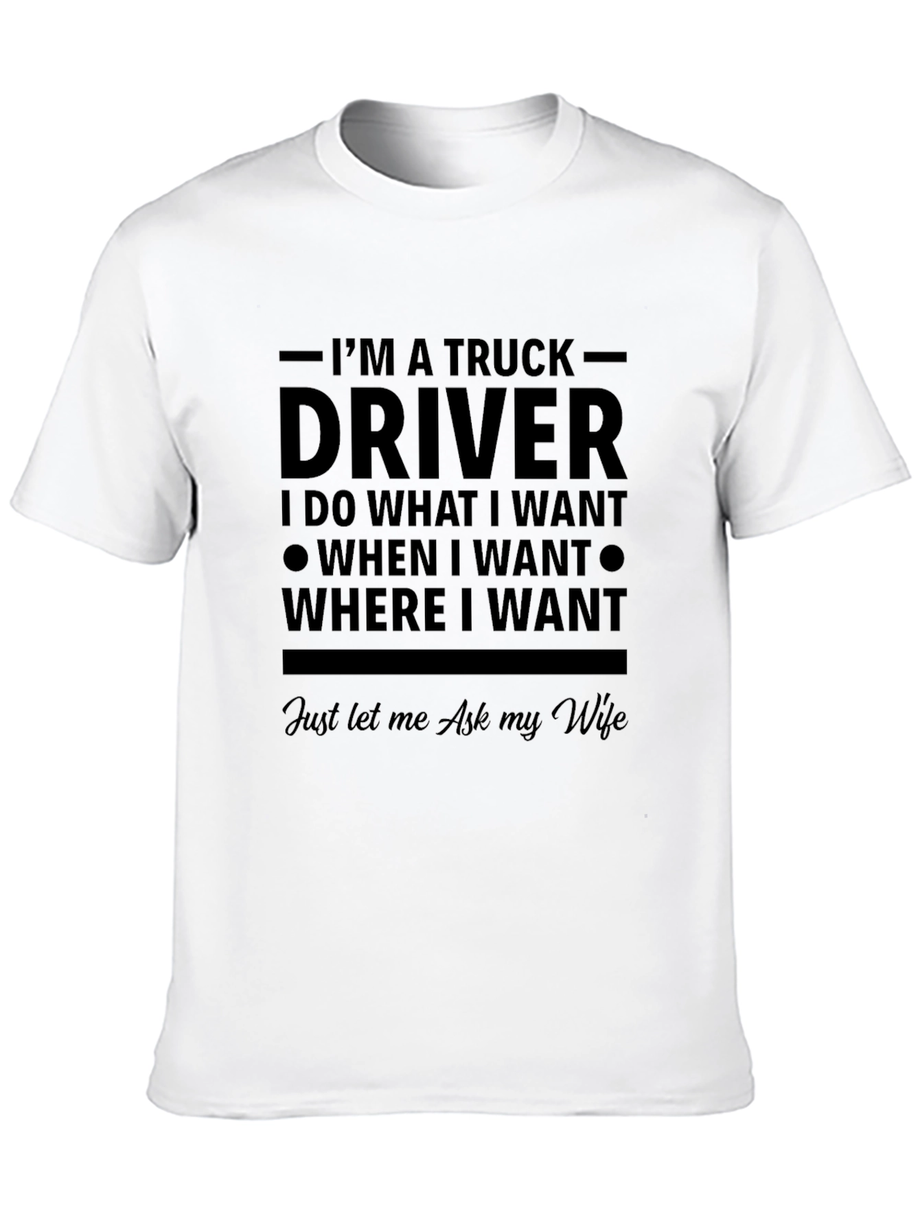 Black Truck Driver Graphic Novelty T-Shirt view 10