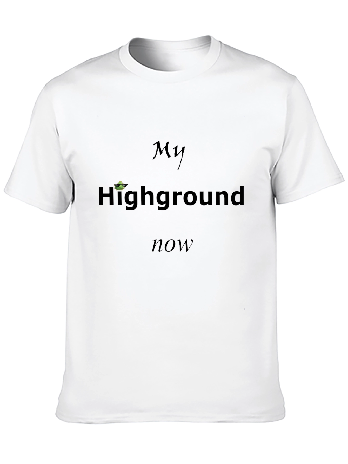 Black My Highground Now Men's Black T-Shirt view 10