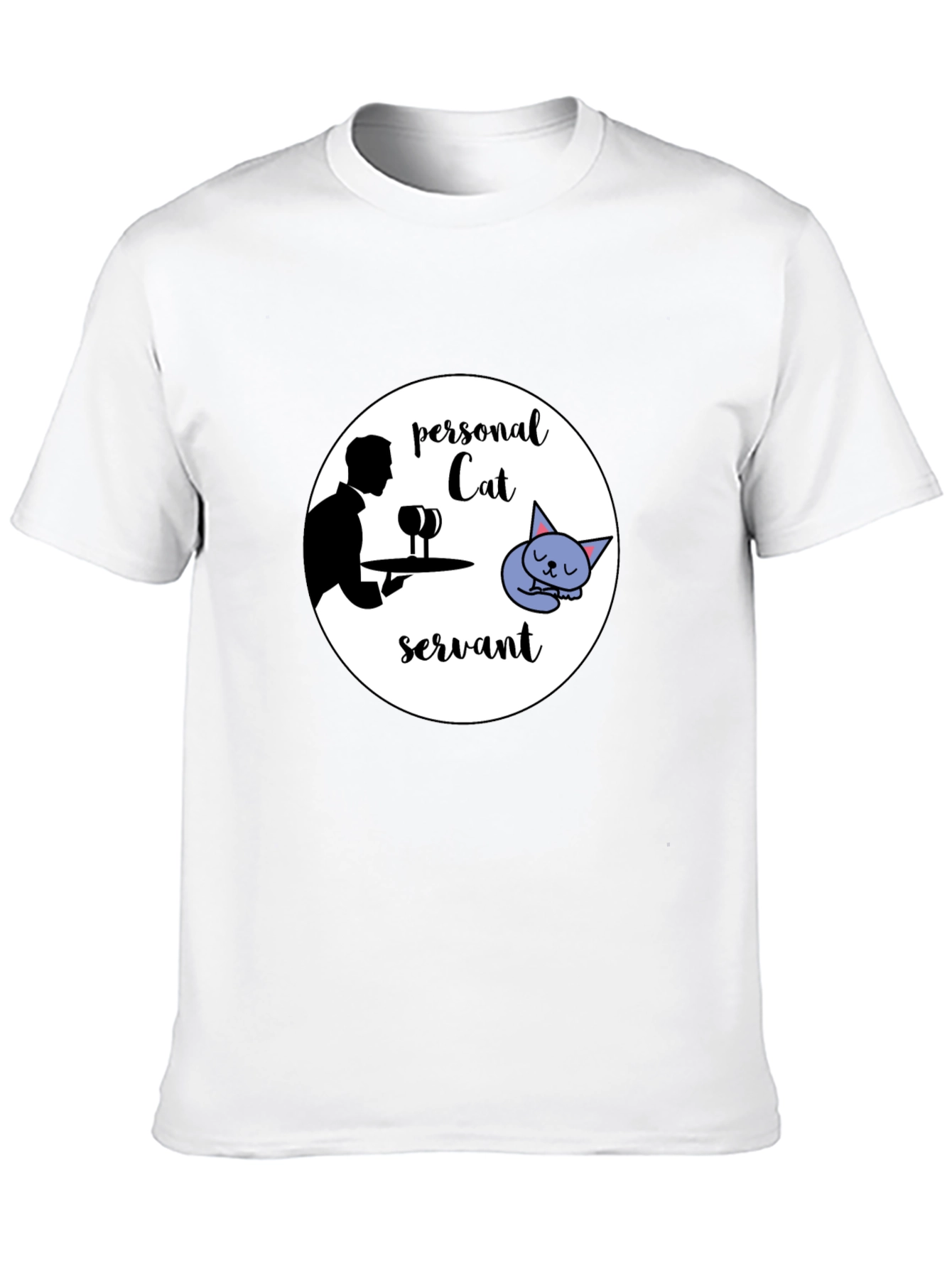 Black Personal Cat Servant Graphic Tee view 10