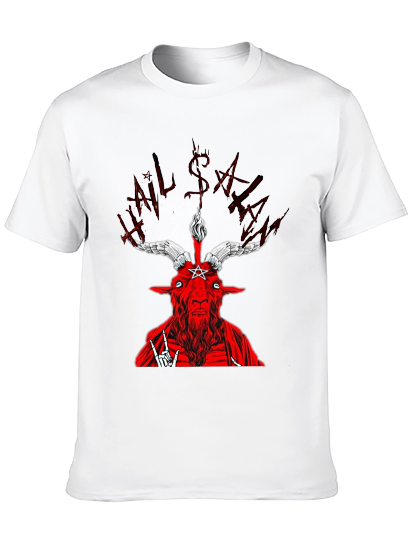 Hail Satan Graphic Tee - Black T-Shirt - 10