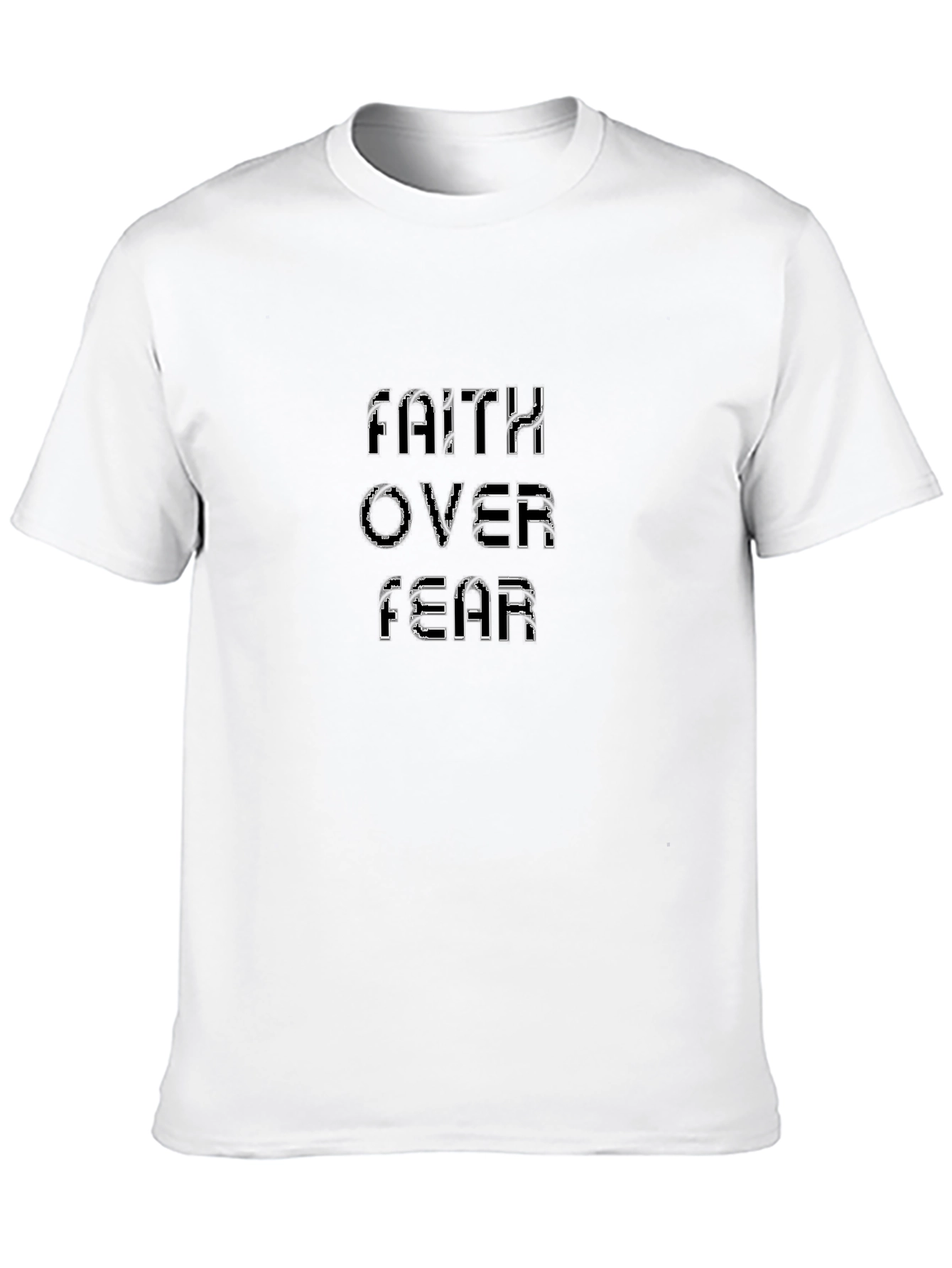 Black Faith Over Fear Graphic Tee - Black Unisex T-Shirt view 10