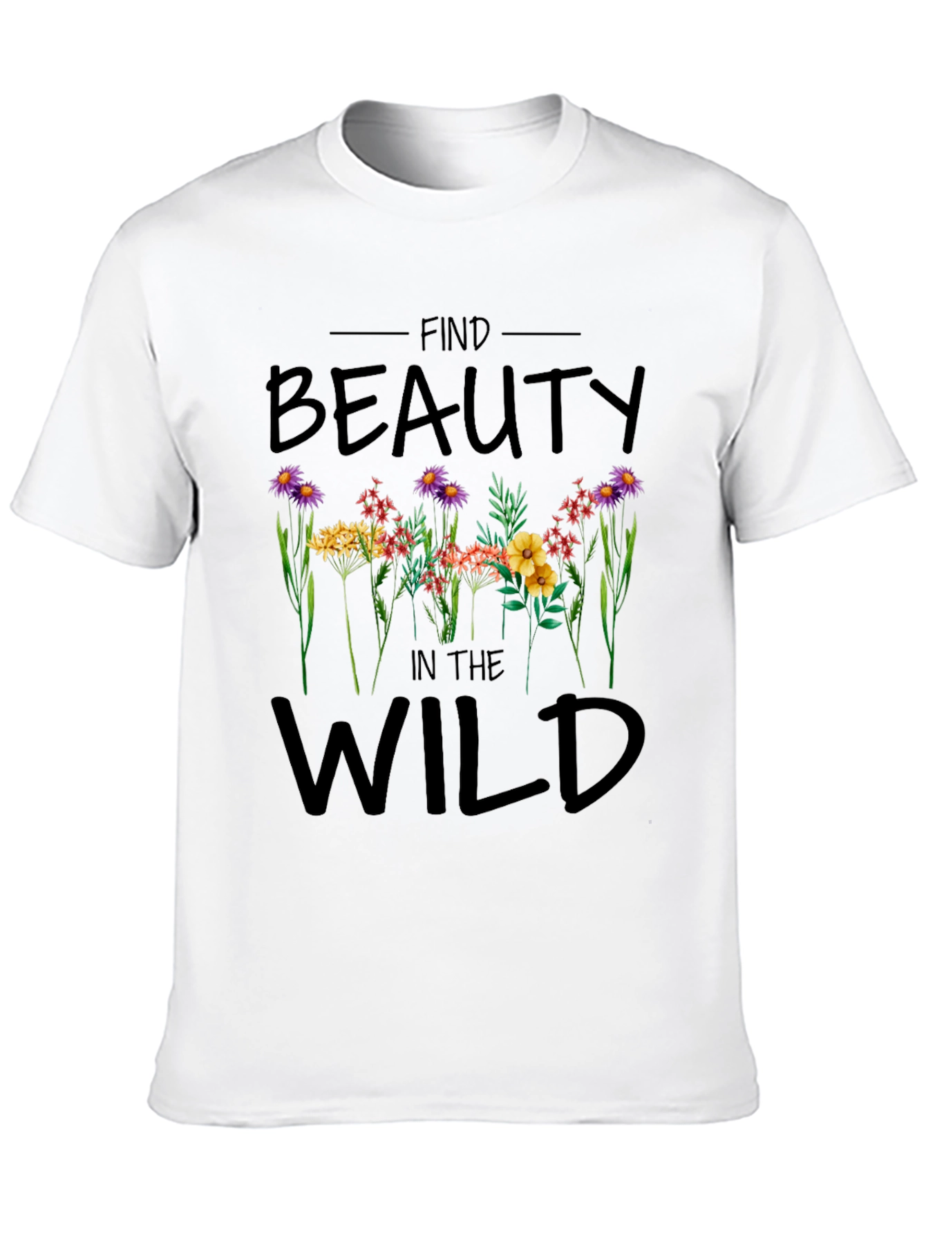 Black Find Beauty in the Wild Graphic T-Shirt view 10
