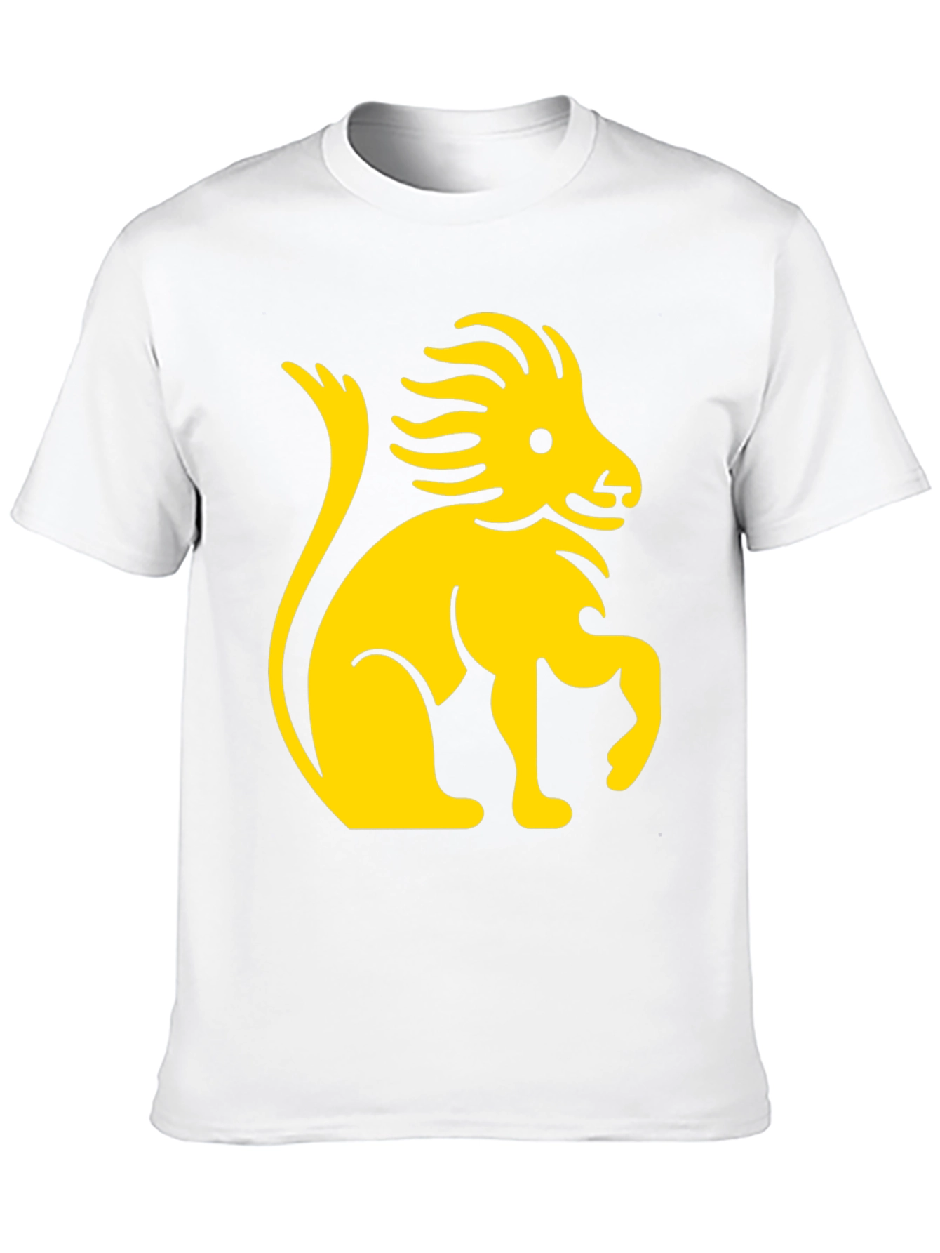 Black Lion Graphic Print Black Cotton T-Shirt view 10