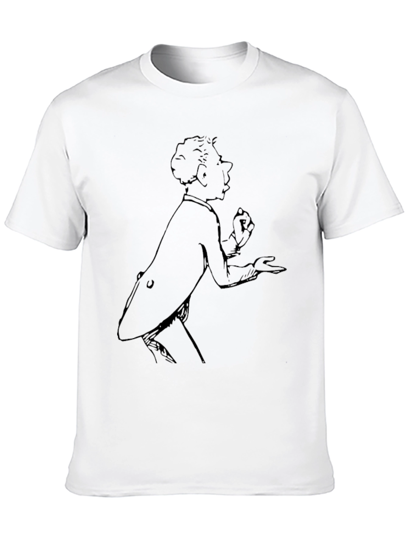 Black Vintage Comic Character Black T-Shirt view 10