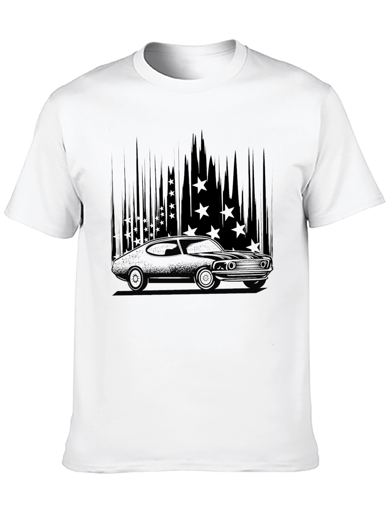 Black Vintage Car Graphic T-Shirt - Classic Style view 10