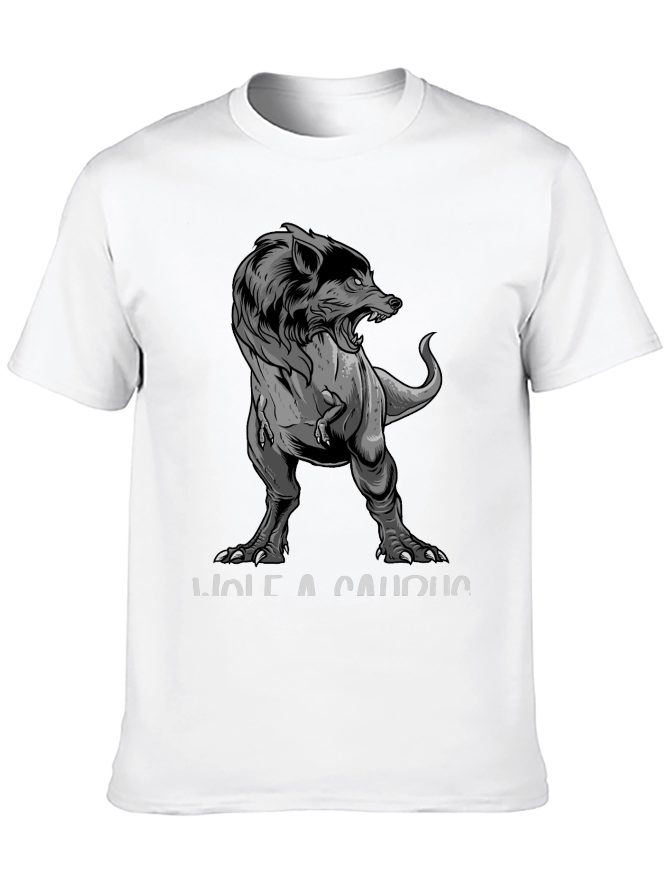 Black Wolf-a-Saurus T-Shirt view 10