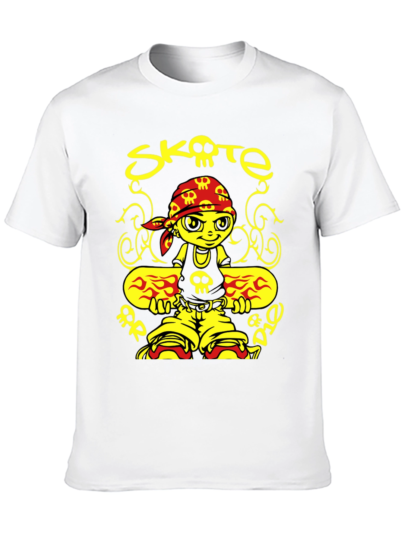 Black Skate or Die Cartoon Graphic T-Shirt view 10