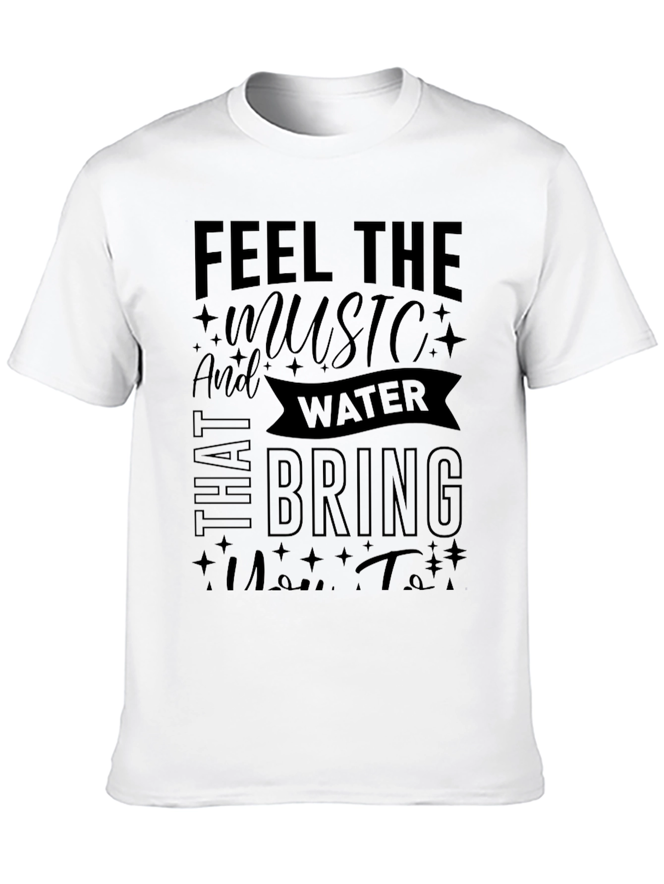 Black Feel the Music Water T-Shirt view 10