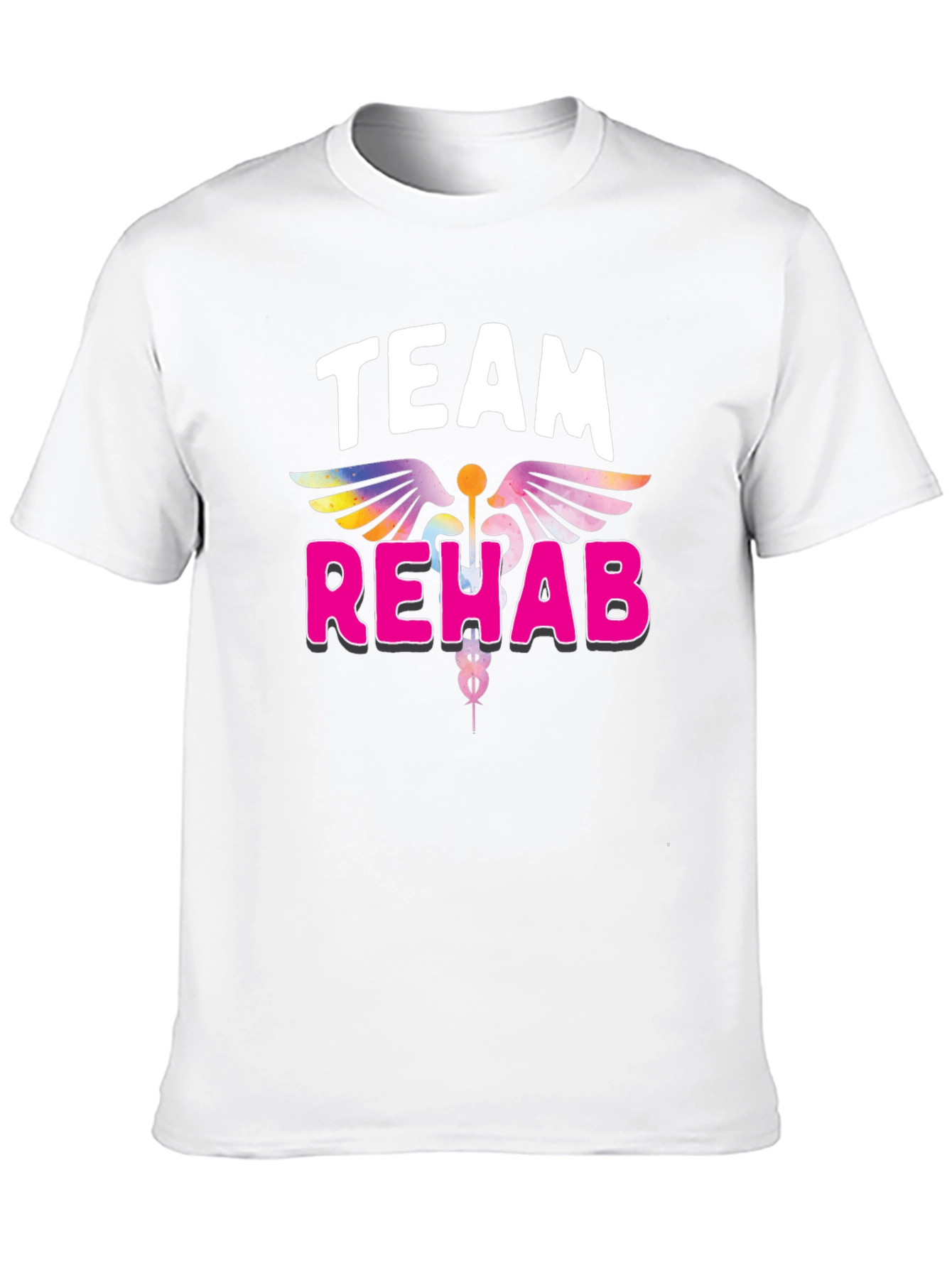 Black Team Rehab T-Shirt - Physical Therapy Tee view 10