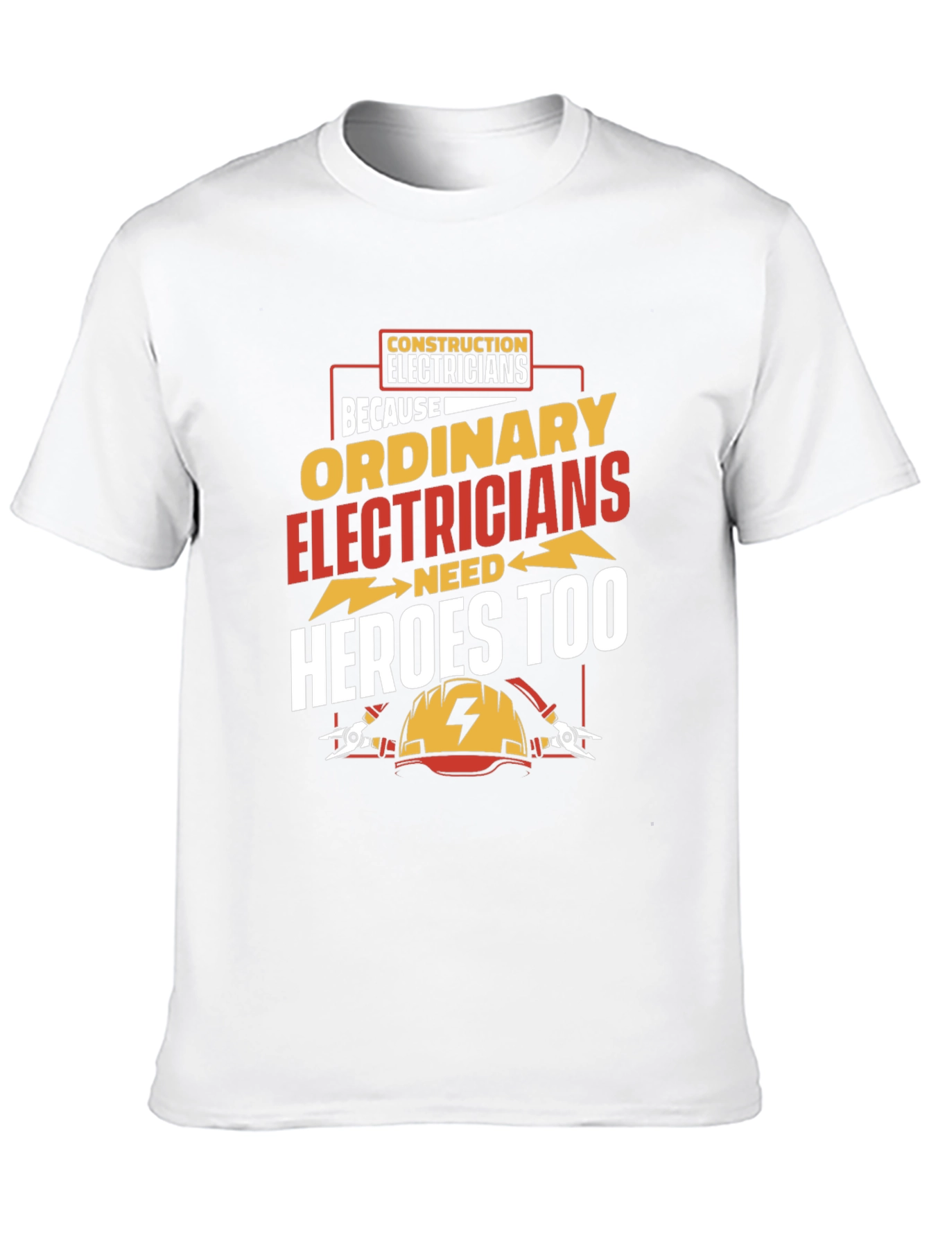Black Electrician Hero T-Shirt - Construction Electricians Tee view 10