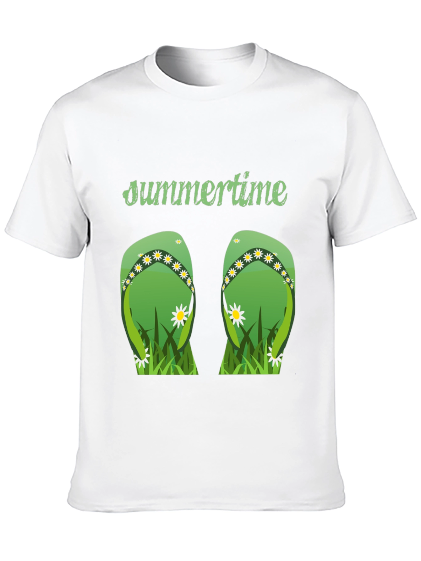 Black Summertime Flip Flop Graphic Tee view 10