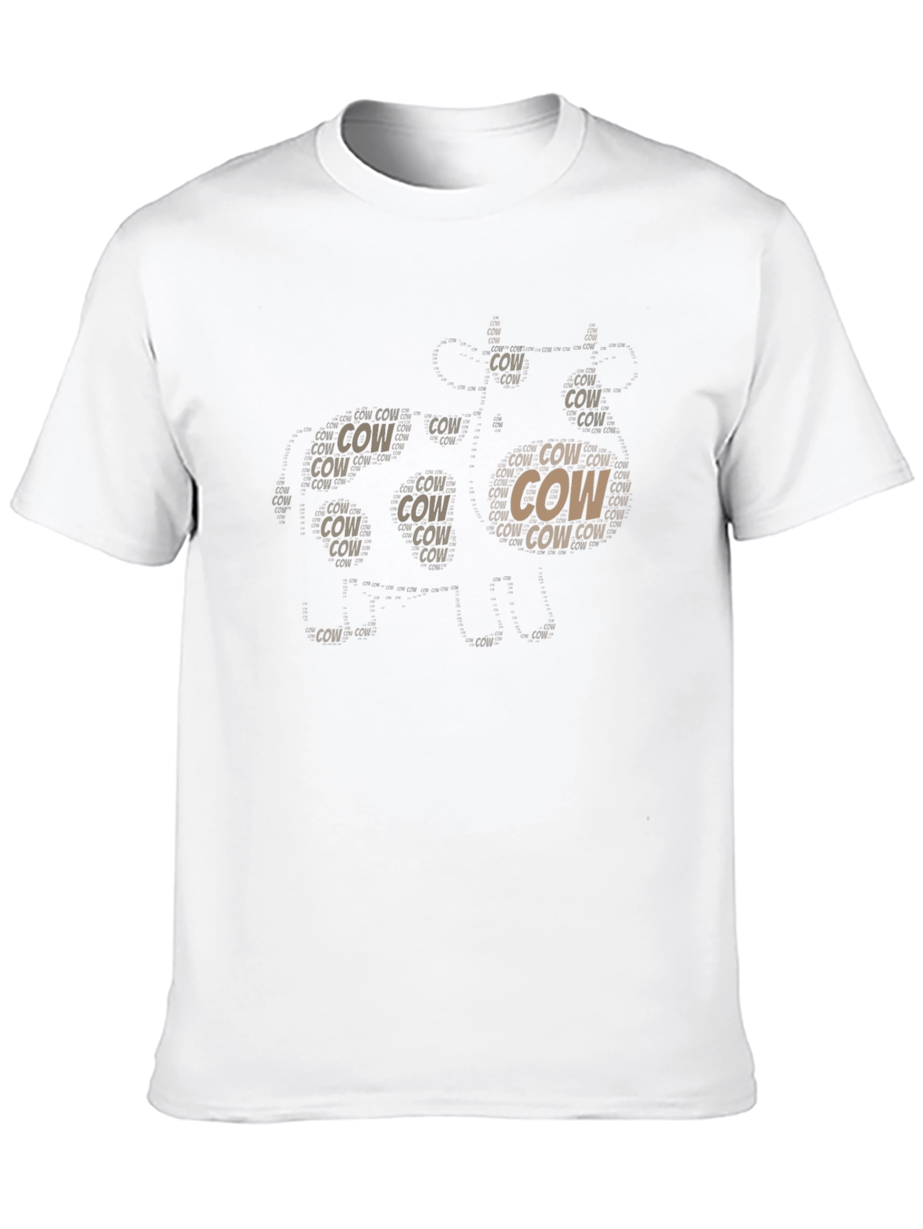 Black Cow Print T-Shirt - Black Short Sleeve Crew Neck view 10