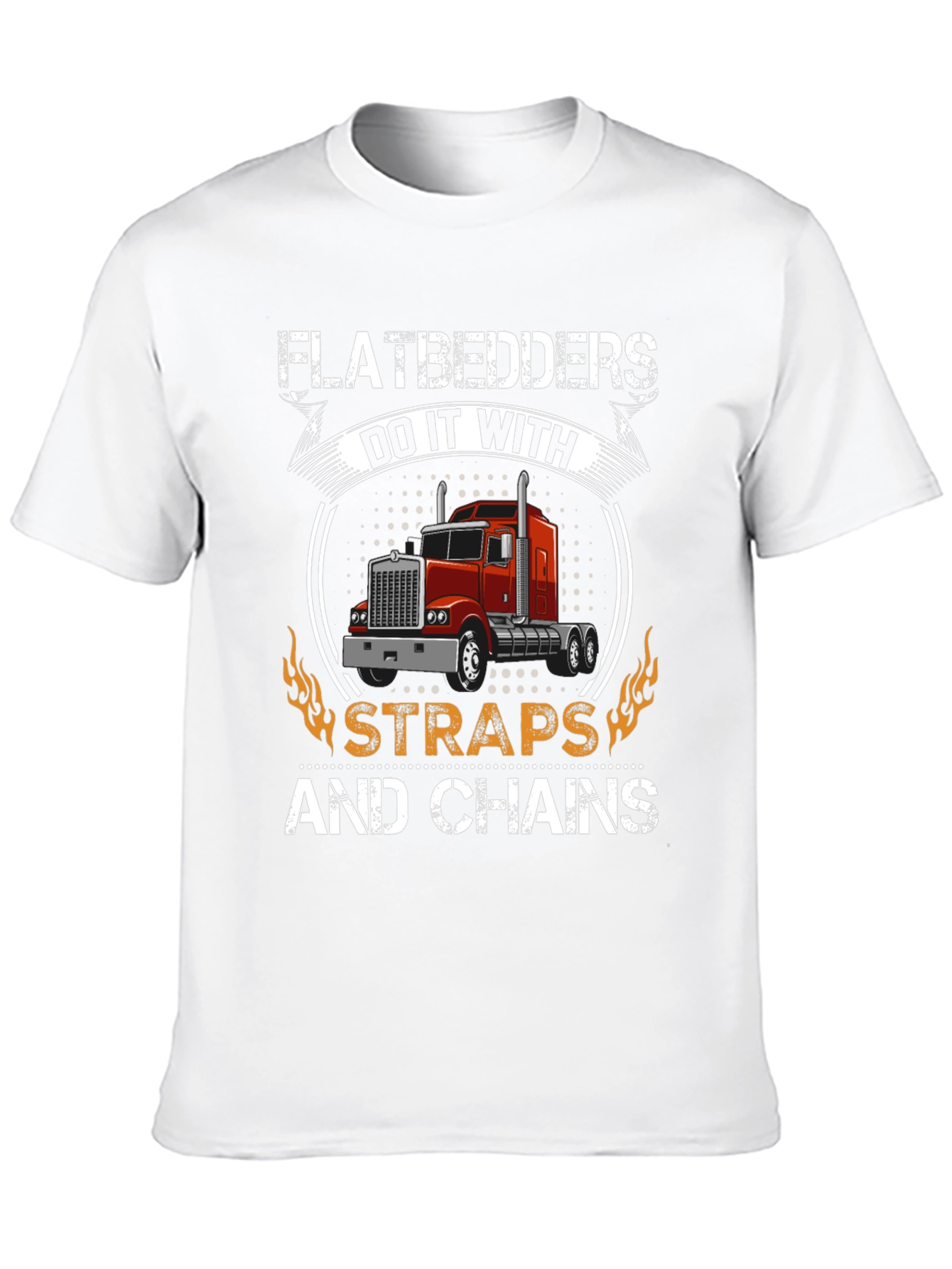 Black Flatbedders Straps & Chains T-Shirt - Trucker Tee view 10