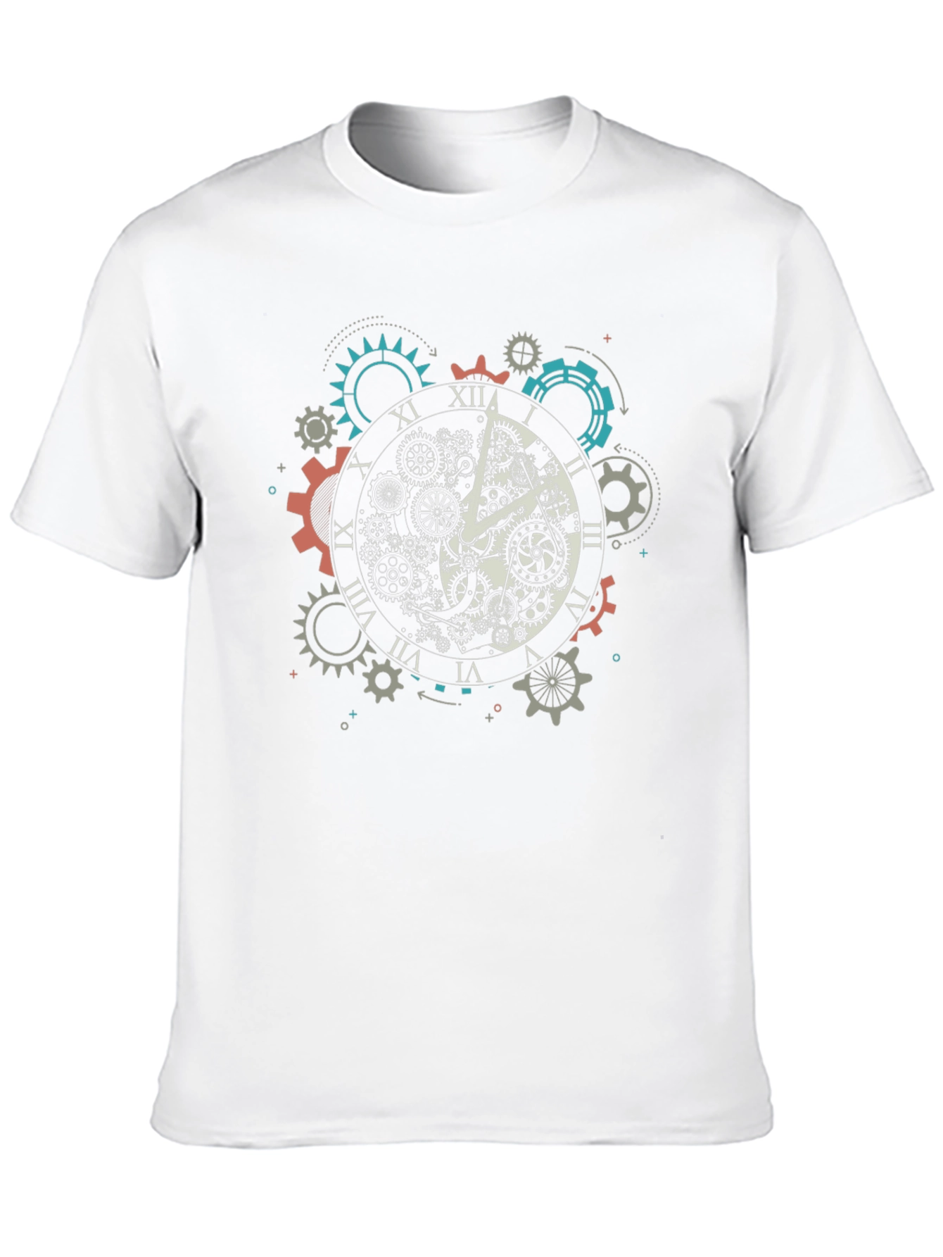 Black Steampunk Clockwork T-Shirt - Mechanical Time Tee view 10