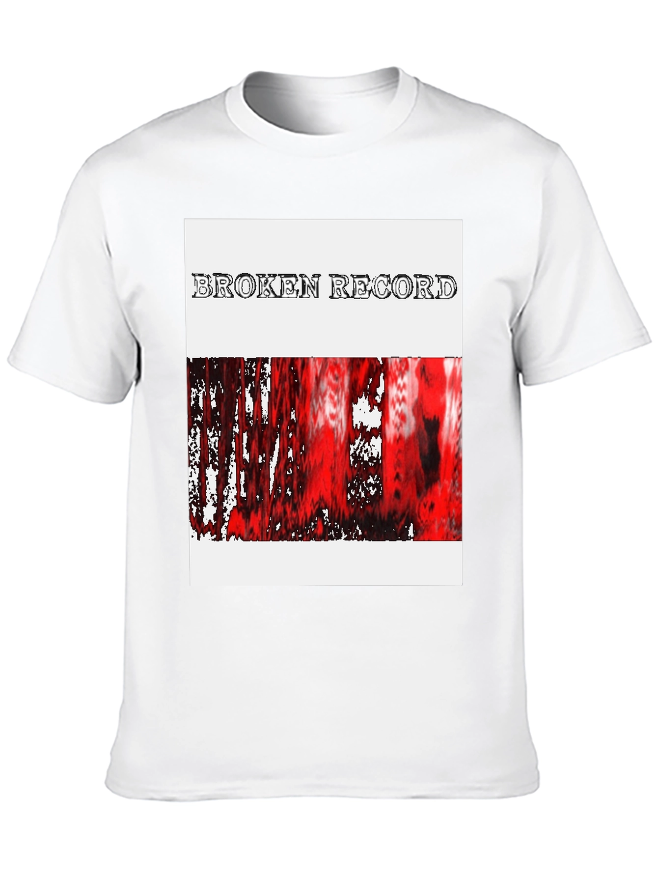 Black Broken Record Graphic Tee - Trendy Casual Style view 10