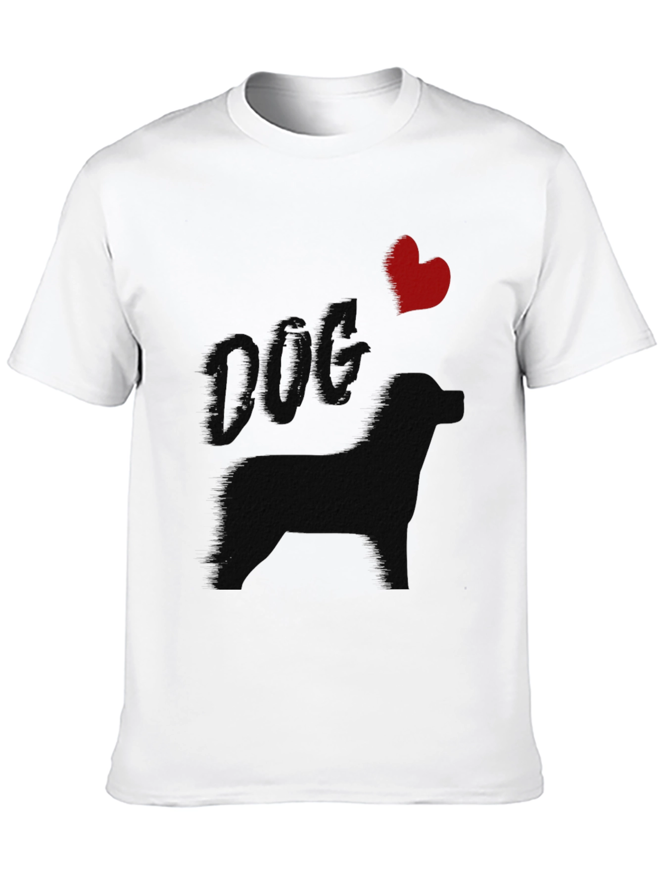 Black I Heart Dog T-Shirt - Unisex Crew Neck view 10