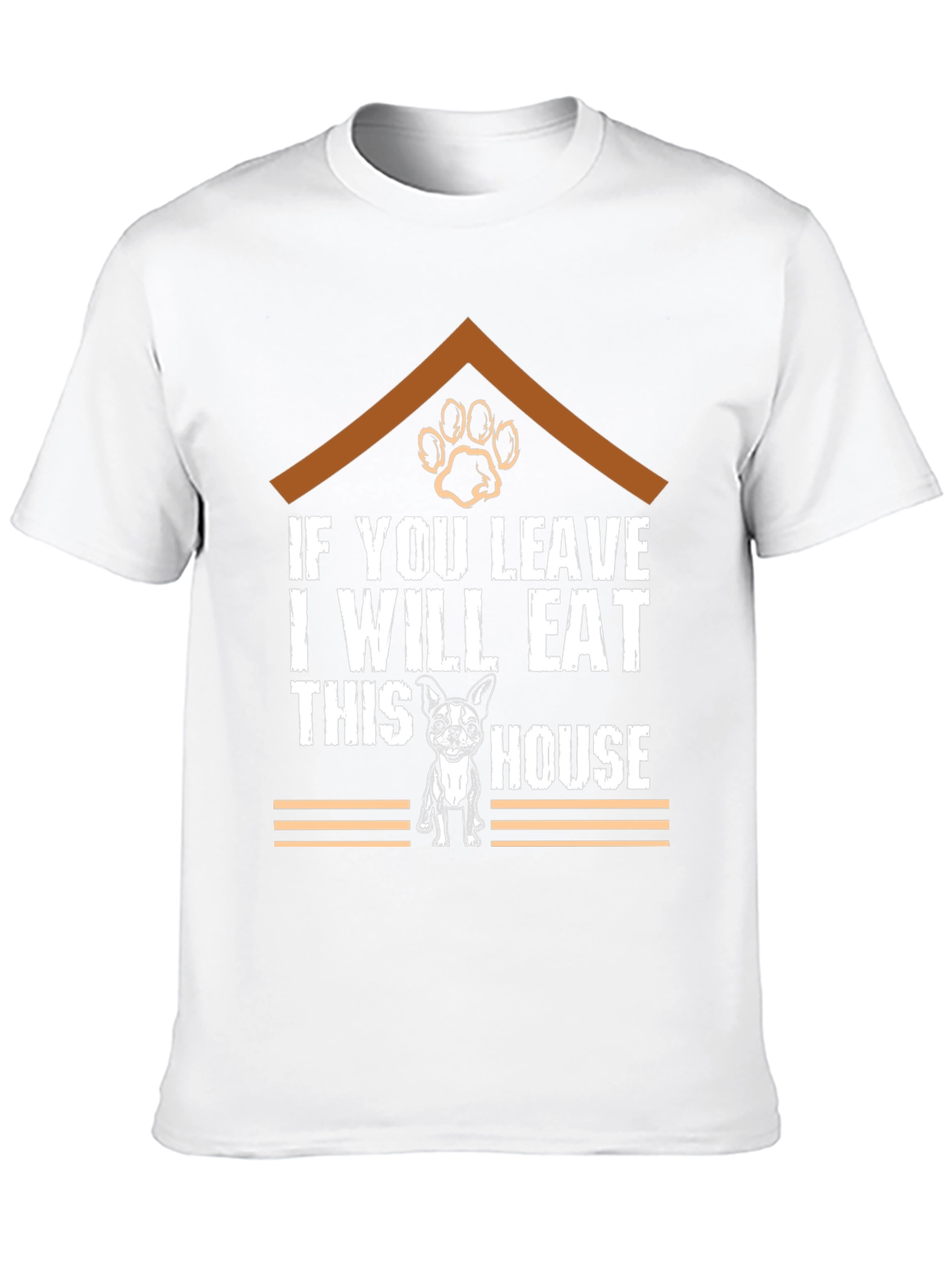 Black Funny Dog Eat House T-Shirt view 10