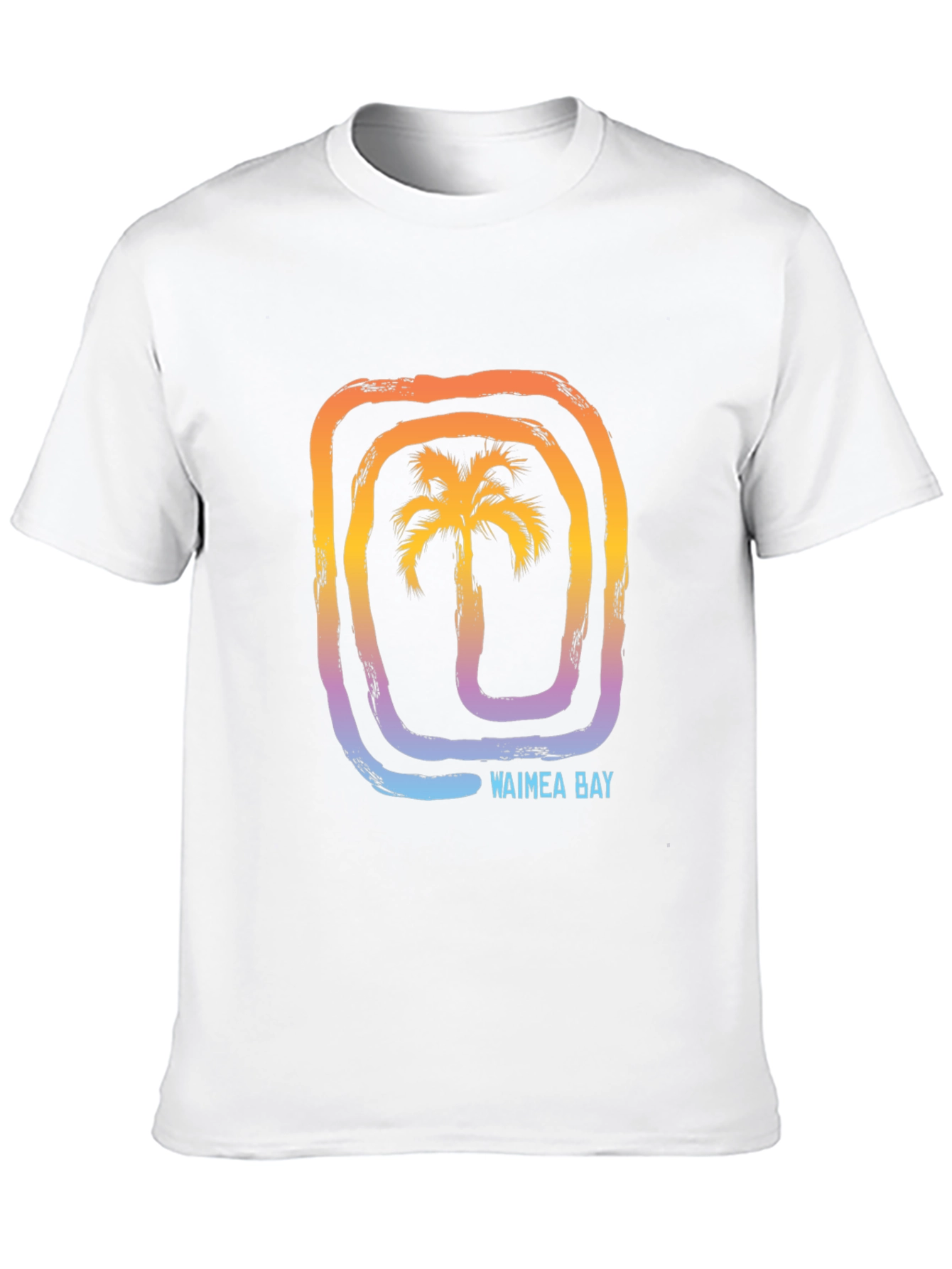 Black Waimea Bay Palm Tree Graphic T-Shirt - Black view 10