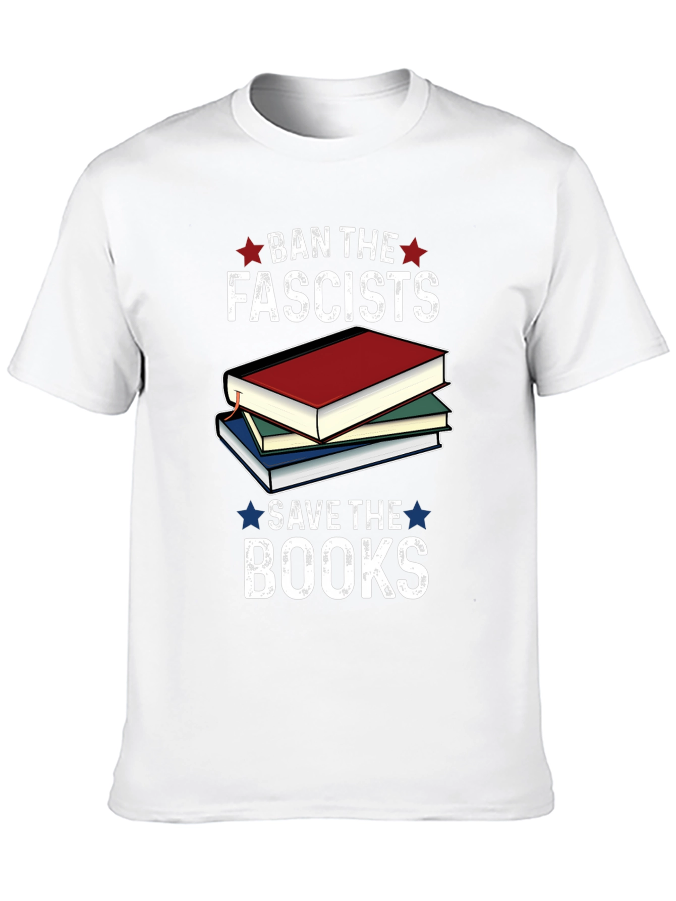 Black Ban the Fascists, Save the Books T-Shirt view 10