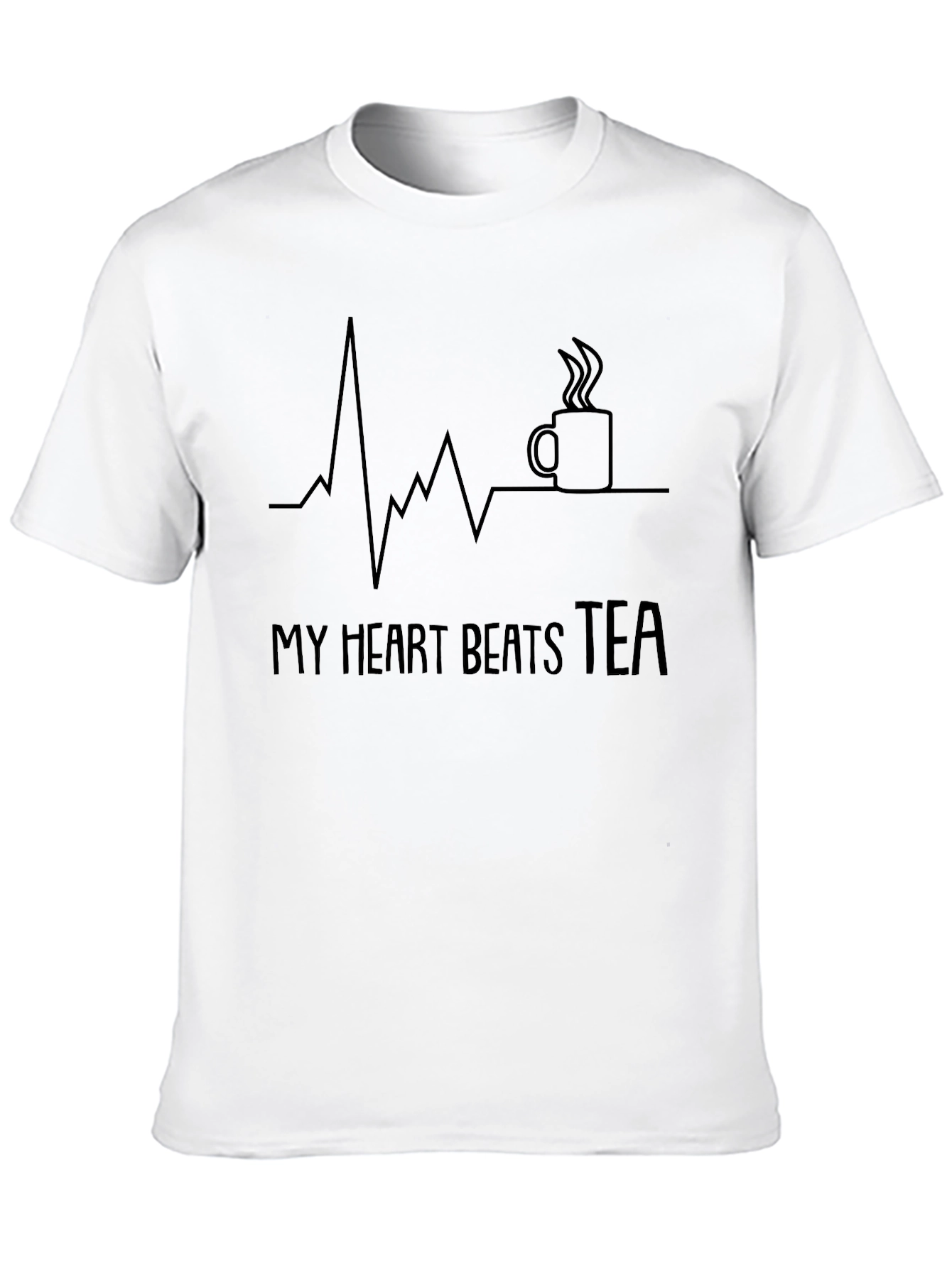 Black My Heart Beats Tea T-Shirt view 10