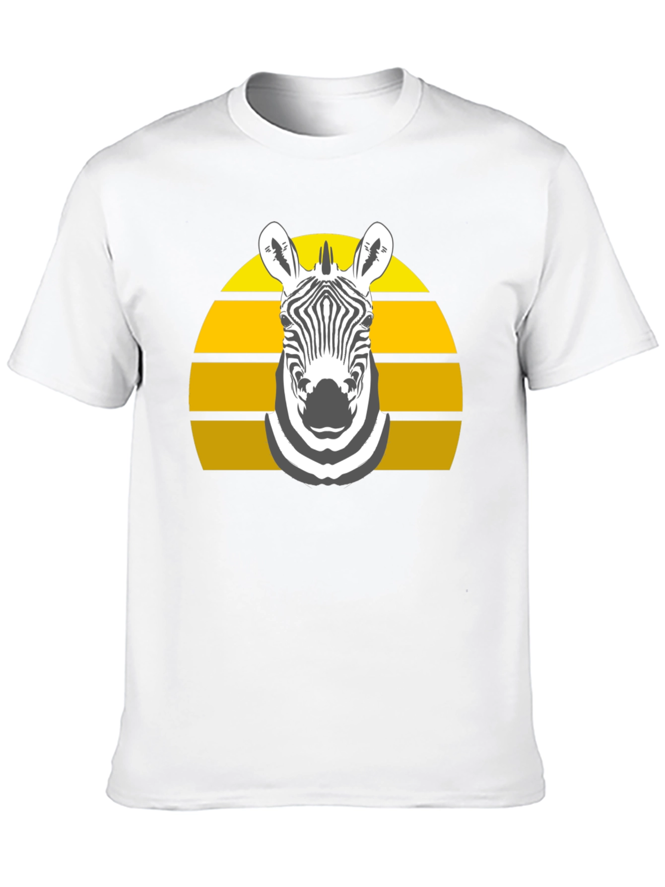 Black Zebra Sunset Graphic Tee - Stylish Black T-Shirt view 10