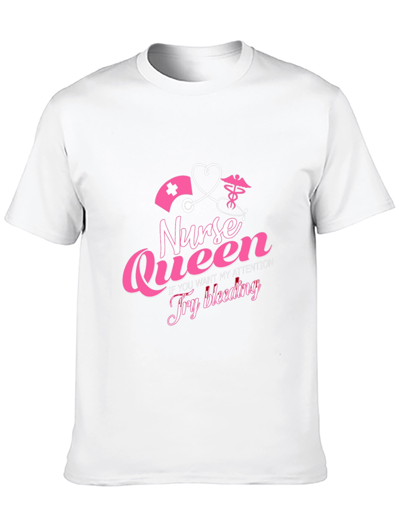 Black Nurse Queen Funny Graphic T-Shirt view 10