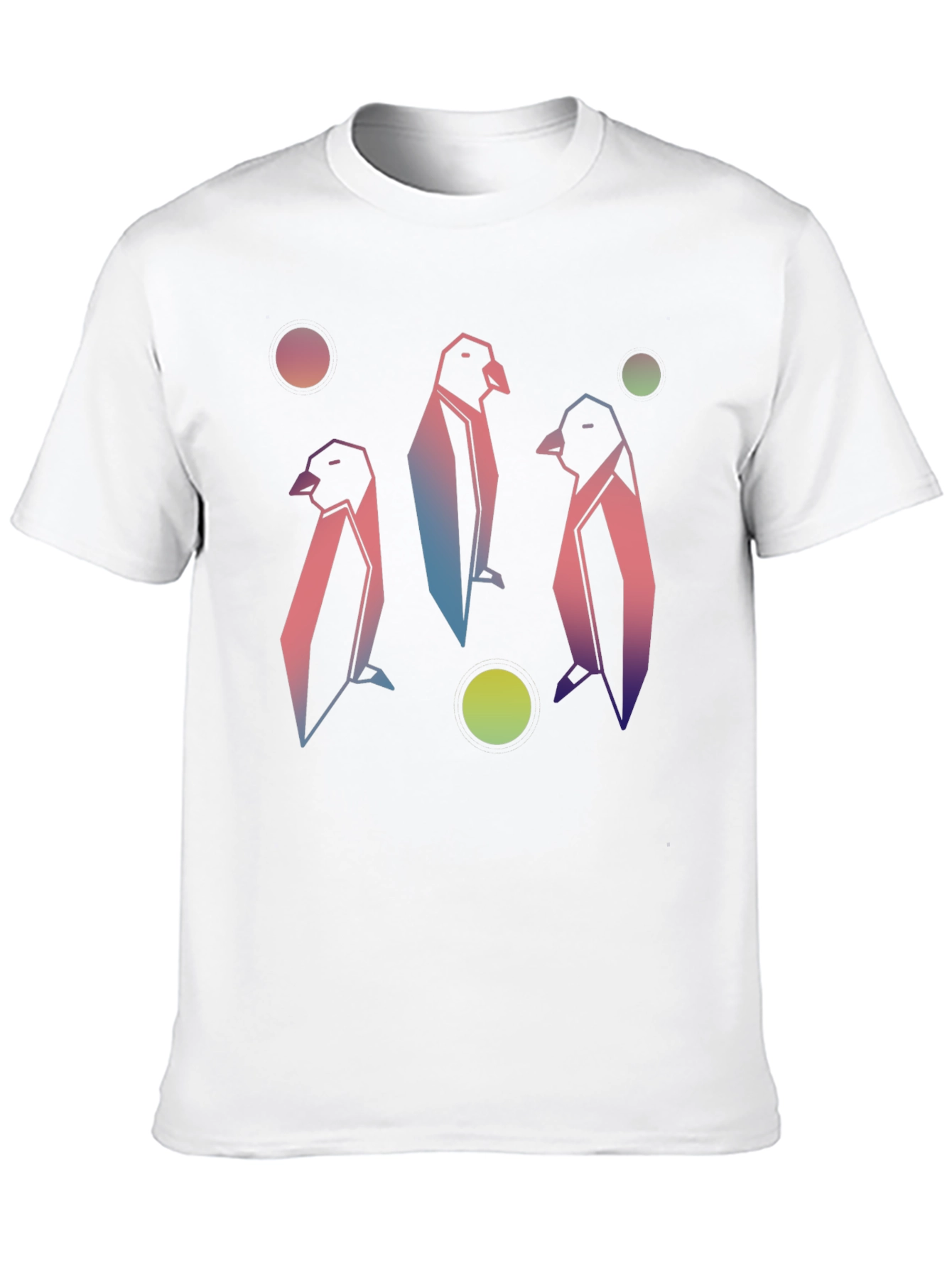 Black Geometric Penguin Graphic Tee - Trendy Style view 10
