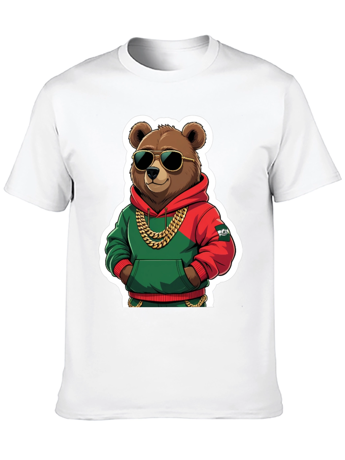 Black Cool Bear T-Shirt - Hip Hop Style view 10