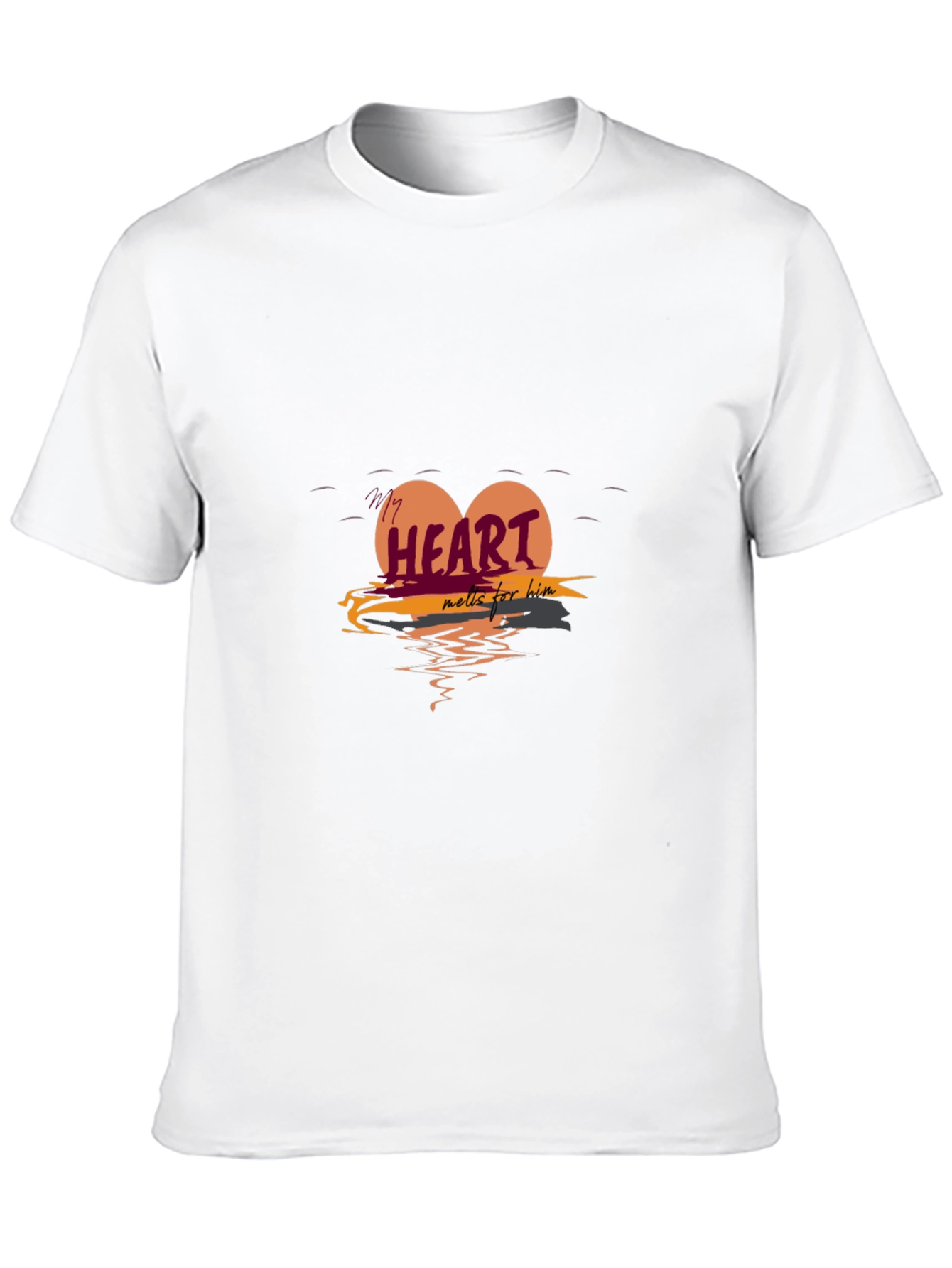 Black Heart Melts For Him Graphic Tee view 10