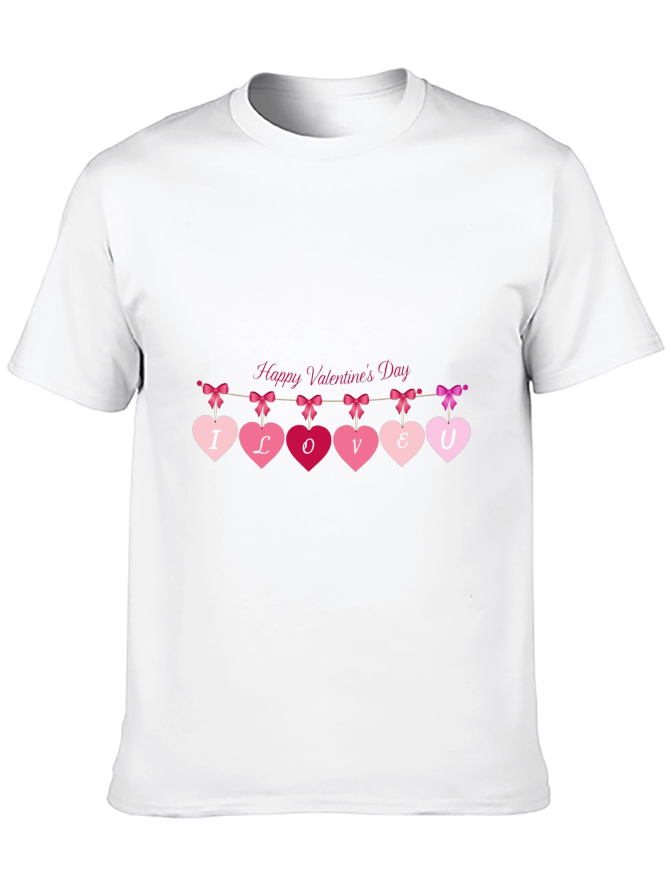 Black Valentine's Day Heart Banner Graphic Tee view 10
