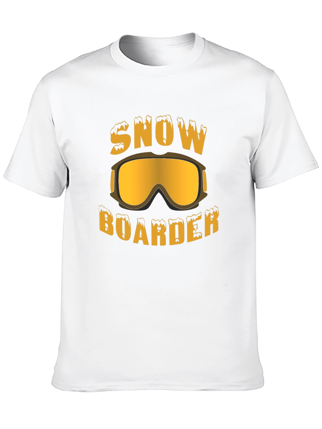 Black Snowboarder Graphic Tee - Black Cotton T-Shirt view 10
