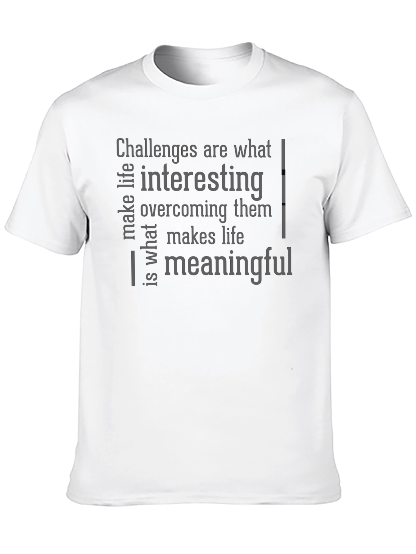 Black Challenges T-Shirt - Interesting Meaningful Life Tee view 10