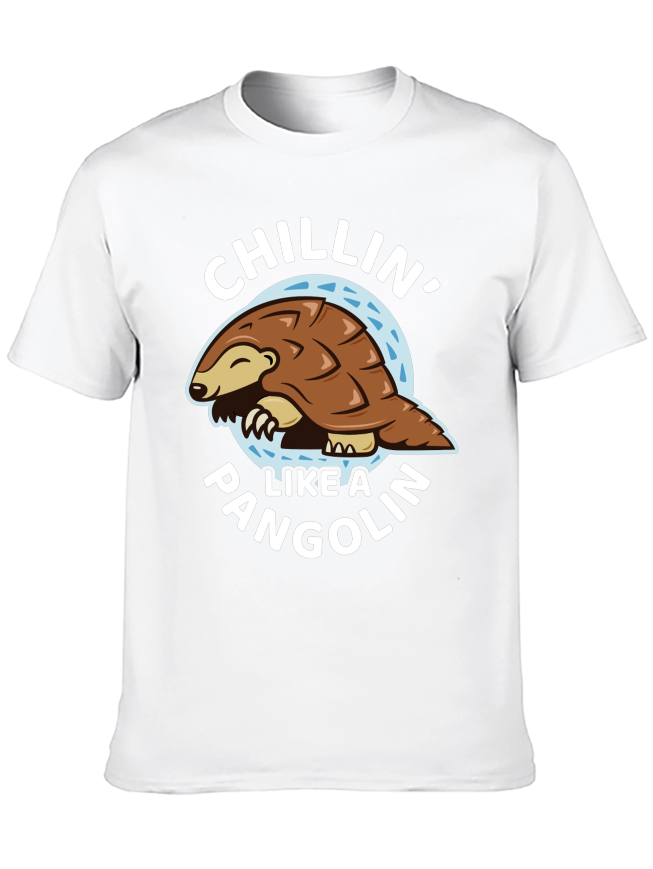 Black Chillin' Like a Pangolin Black T-Shirt view 10