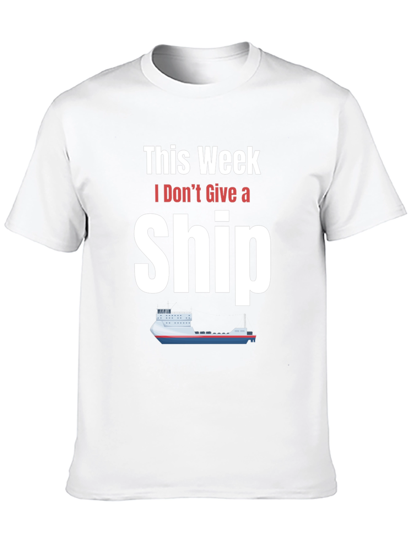 Black Funny 'I Don't Give a Ship' Graphic T-Shirt view 10