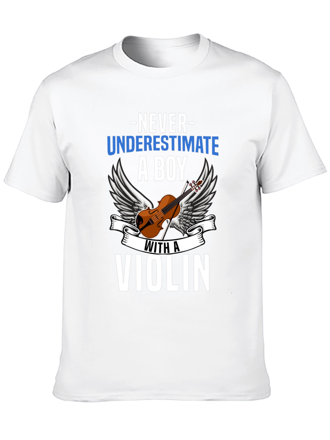 Black Never Underestimate a Boy With a Violin T-Shirt view 10